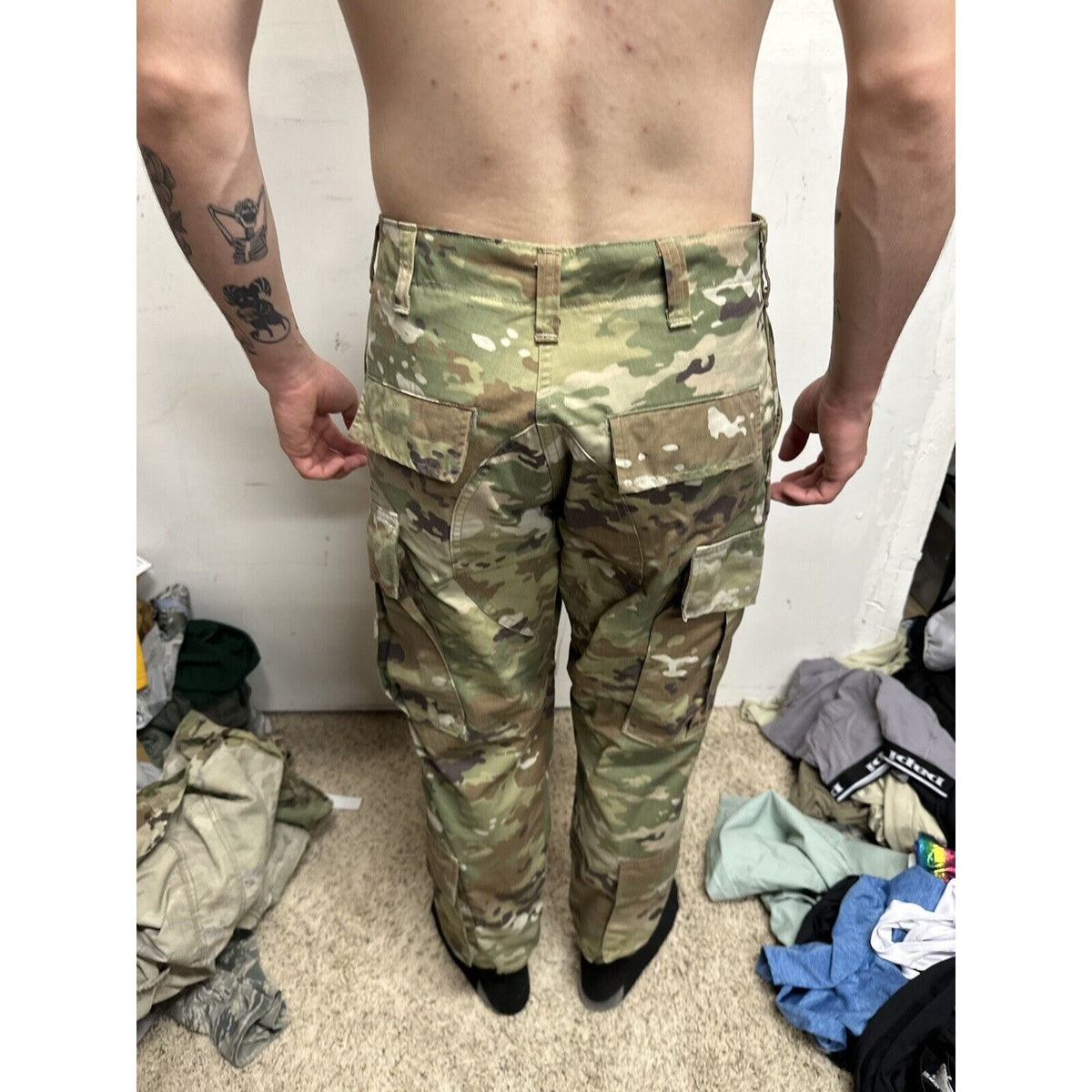 Men’s Ocp Army Uniform Bottoms Elastic Leg Opening Small Regular