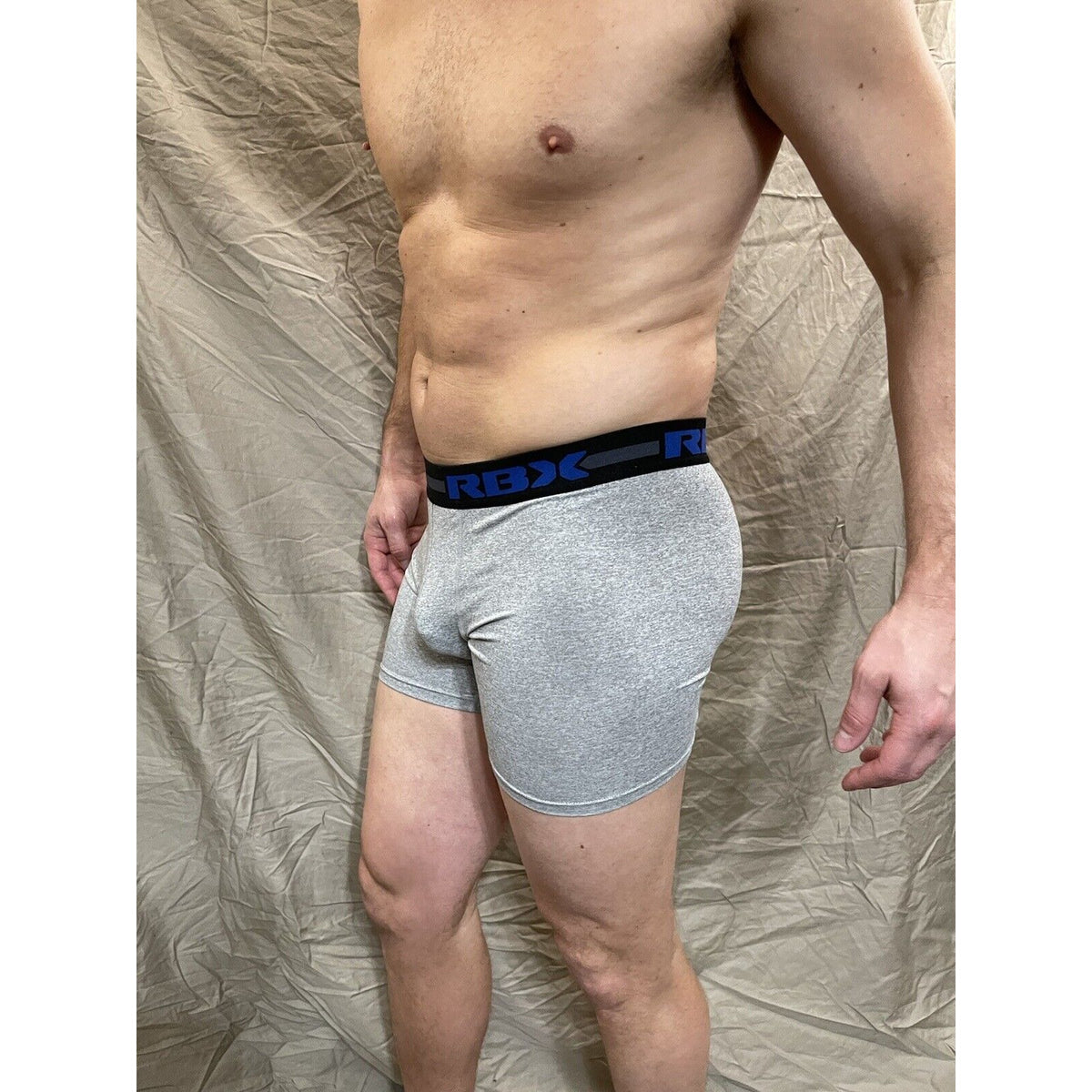 Men's RBX active gray compression shorts Large