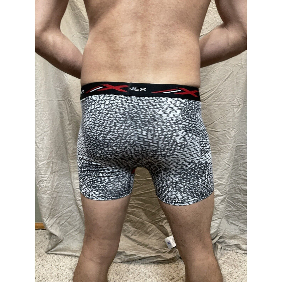 Boy's Large Hanes boxer briefs x temp black white New And Unworn