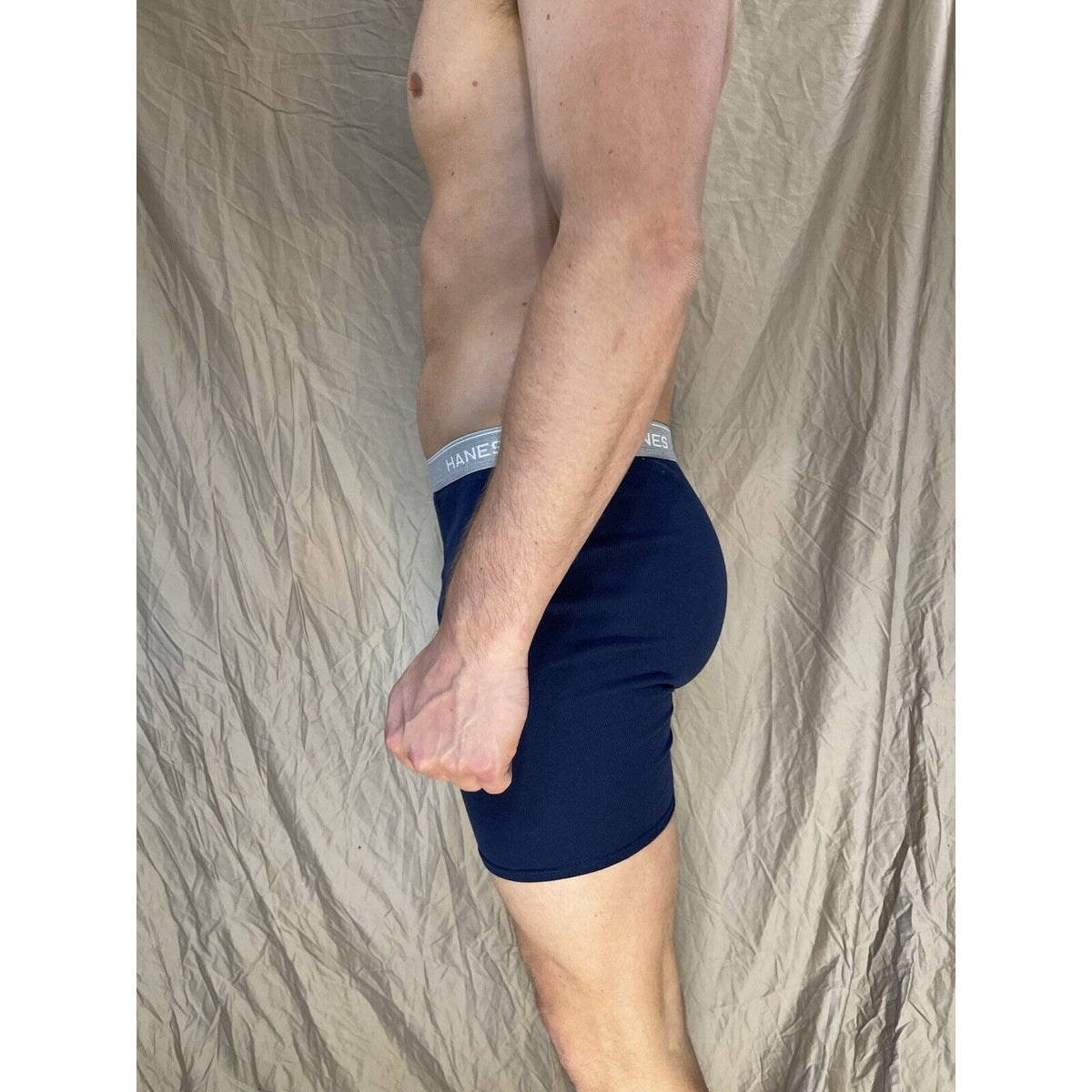 men's Large  hanes Dark blue boxer brief Comfort Flex