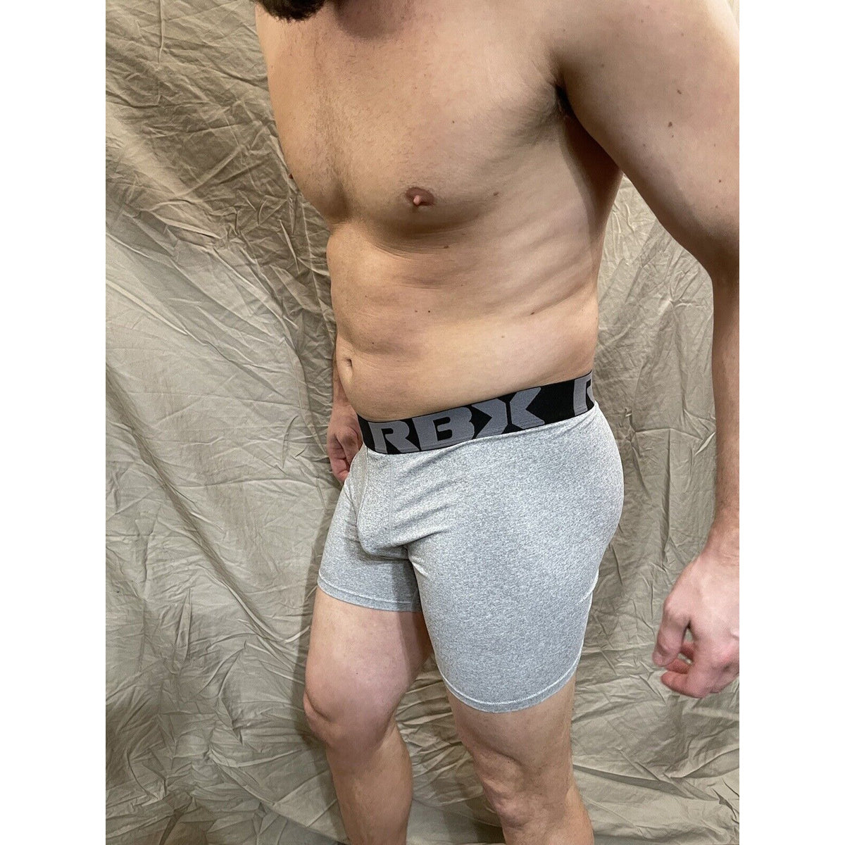 Men's RBX  active gray compression shorts new and never worn Large