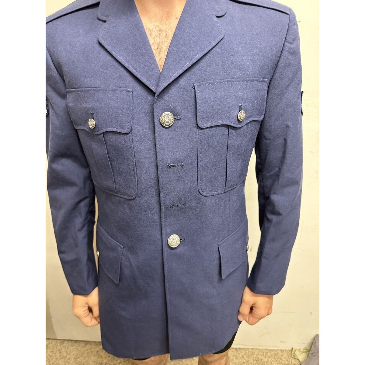 Men’s 40R USAF Air Force Service Coat Navy Blue Uniform