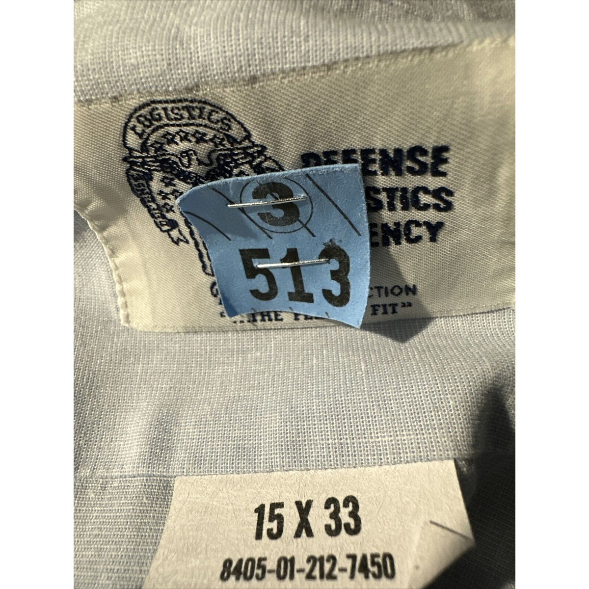 Men’s Dress Blues Shirt USSF USAF Coast Guard Uniform Long Sleeve Size 15 X 33