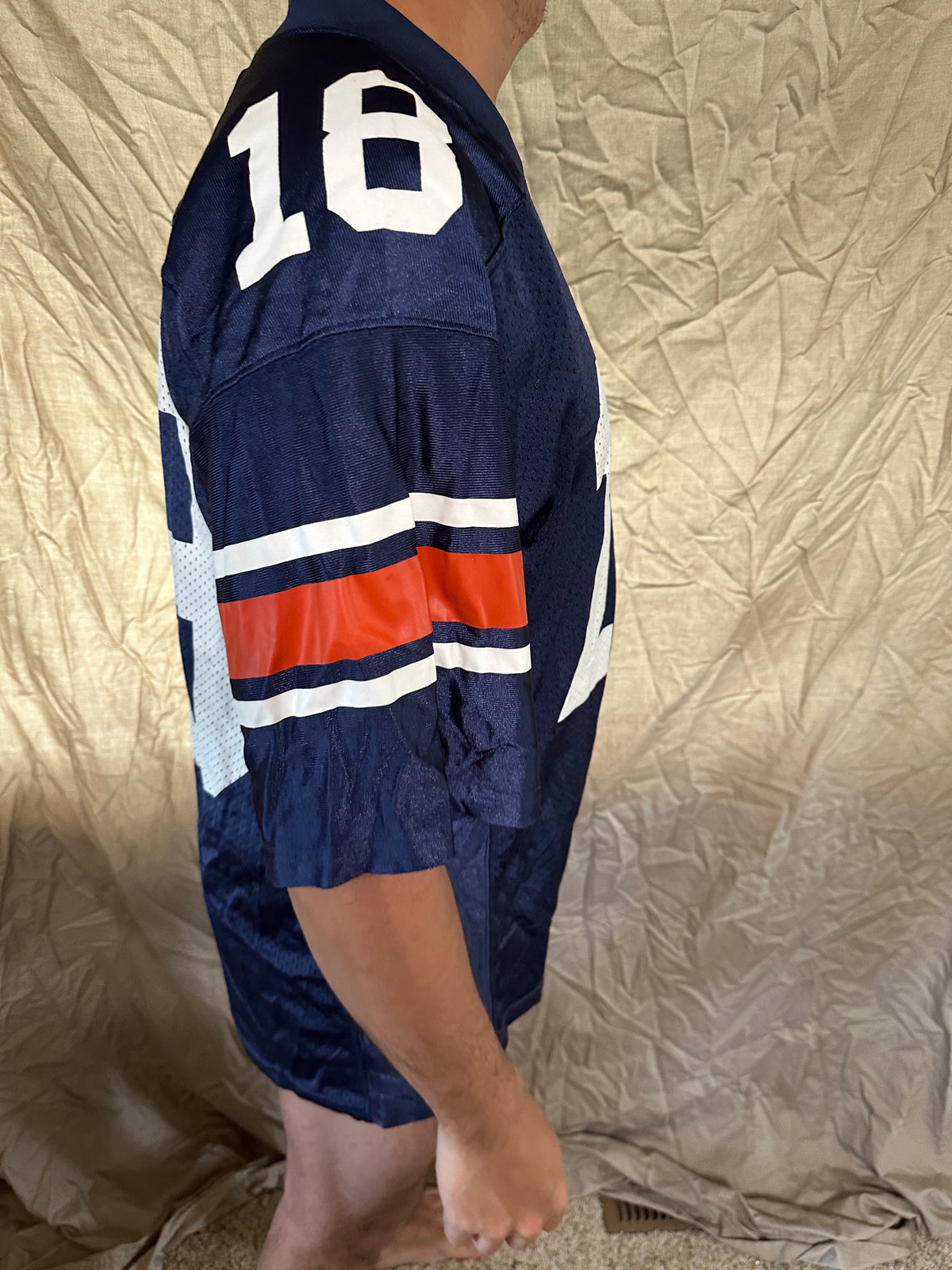 Men’s small auburn football jersey dark blue #18 under armour