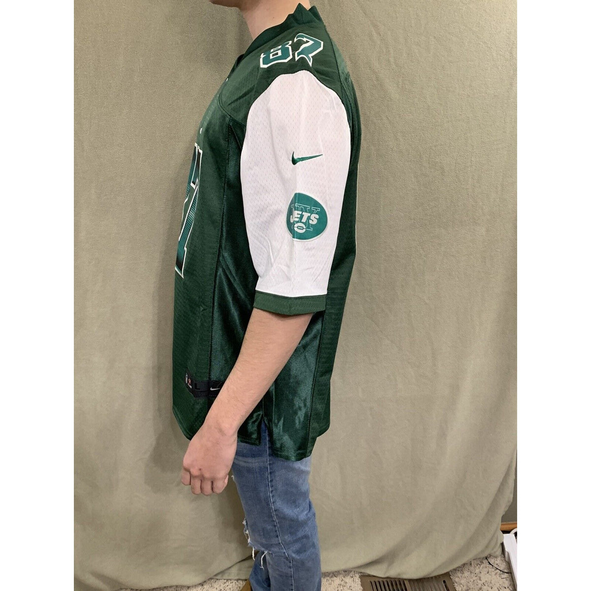 NFL New York Jets #87 Eric Decker Nike Green On Field Jersey Size Large
