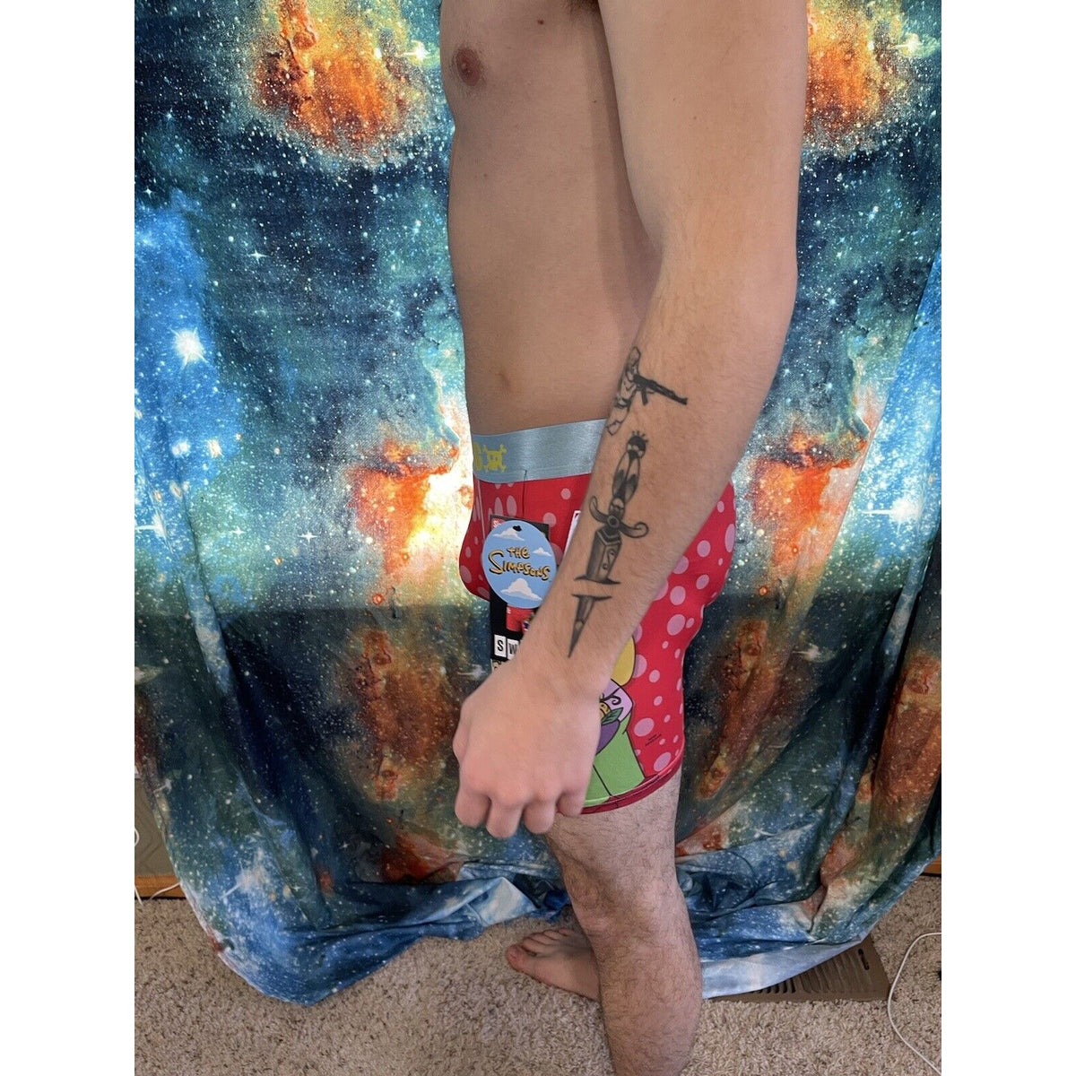 NWT Swag Boxers The Simpsons Krustyos Mens Boxer Briefs M Red  New And Unworn