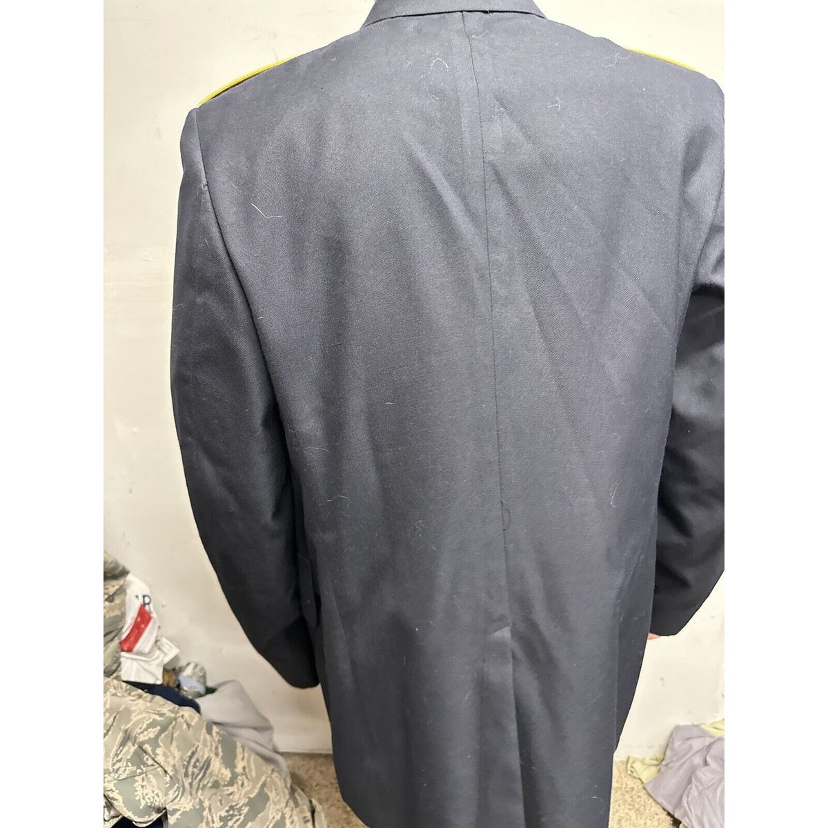 Men’s Army Coat Poly Wool Army Blue 450 42 LC Uniform Service Dress Top Coat