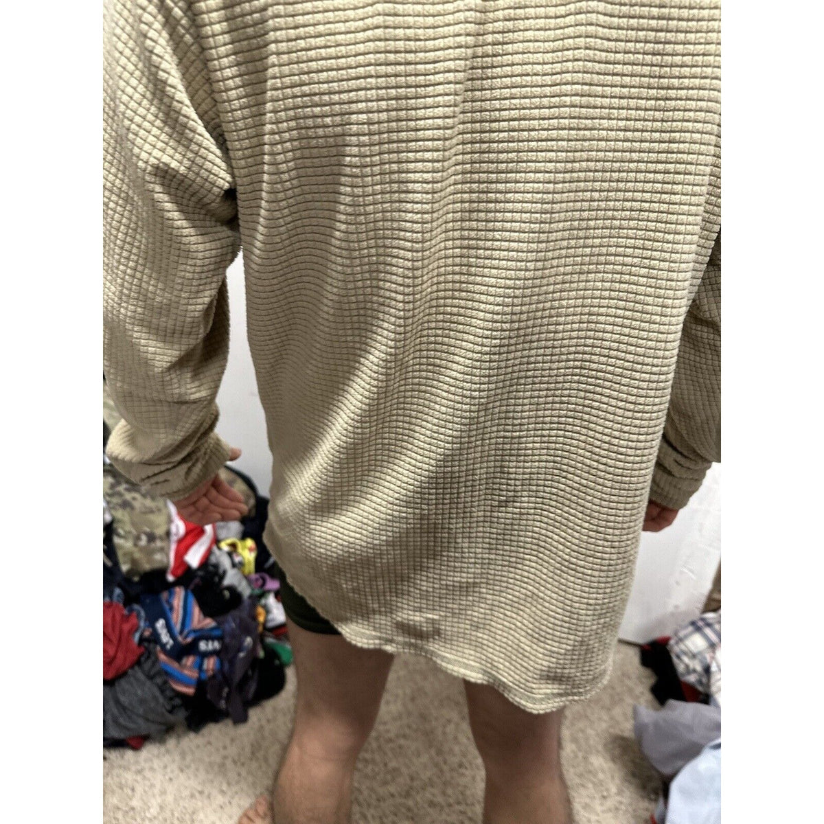 Men’s Tan Half Zip Polartec Official Gen III Army Issue Long Sleeve Pullover