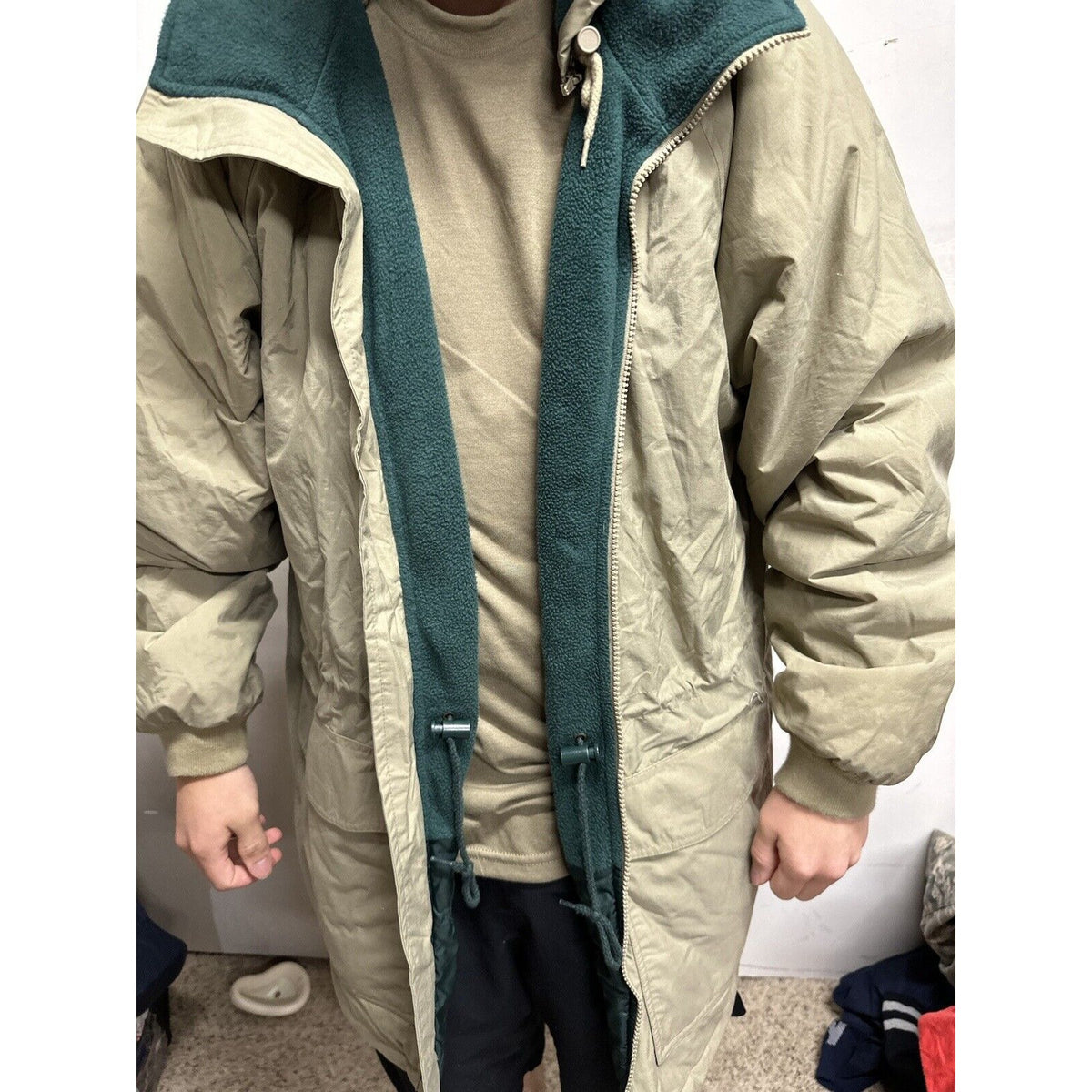 Men’s XL Tri-mountain Beige Jacket With Detachable Hoodie