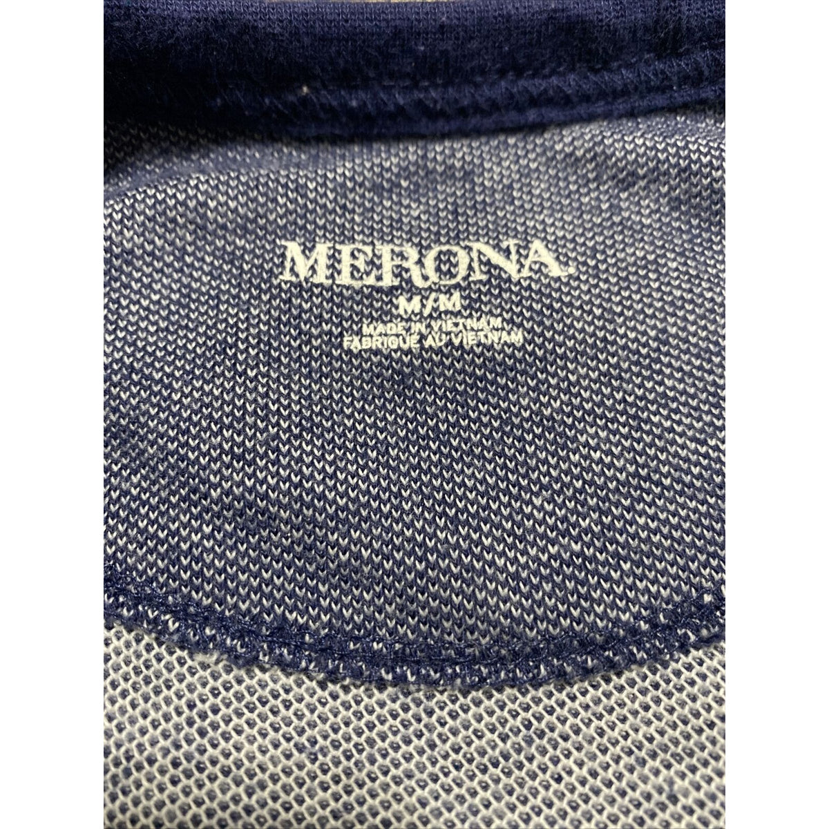 Merona Men's Medium Dark Blue Crew Neck Cotton Pullover Sweater