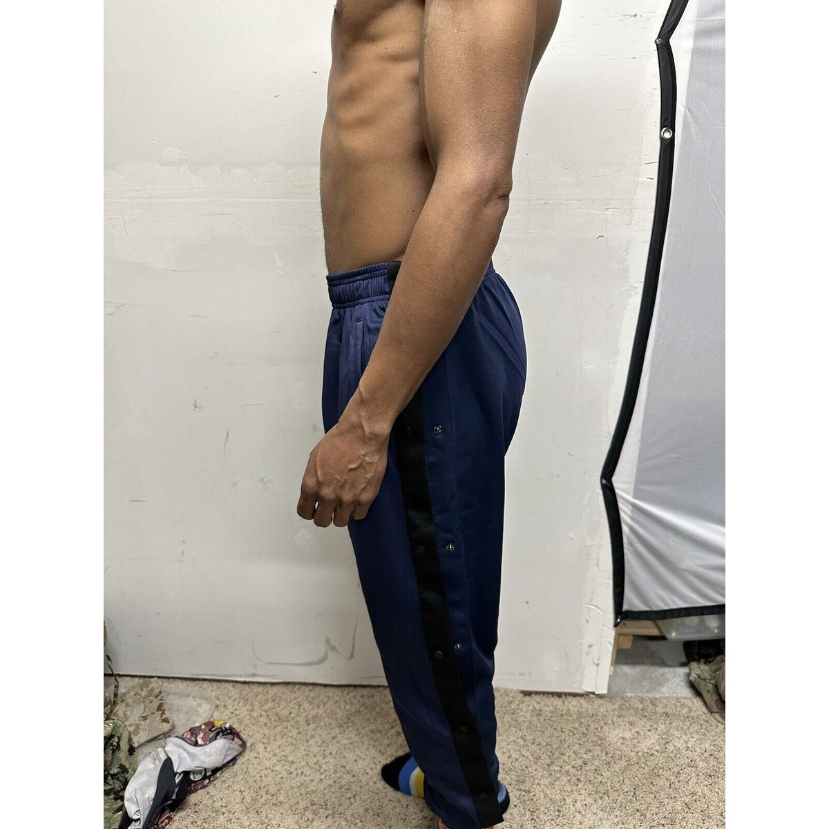 baleaf mens pants Snap Sides Track/basketball small blue