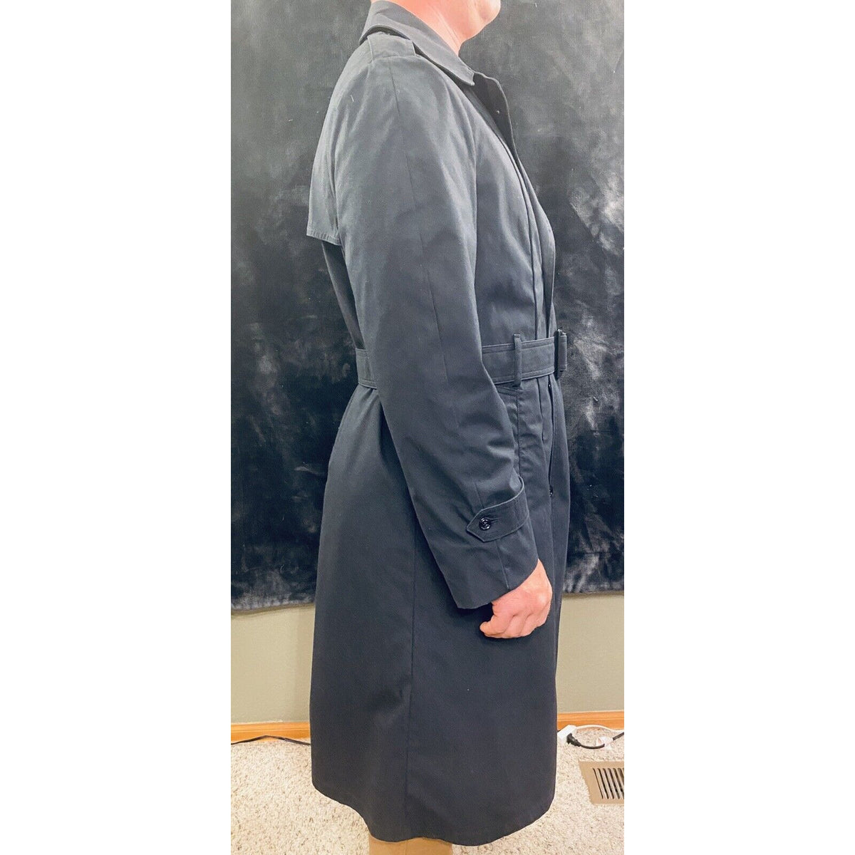 Women’s Black Double Breast Trench Coat DL DSCP Garrison Collection Military