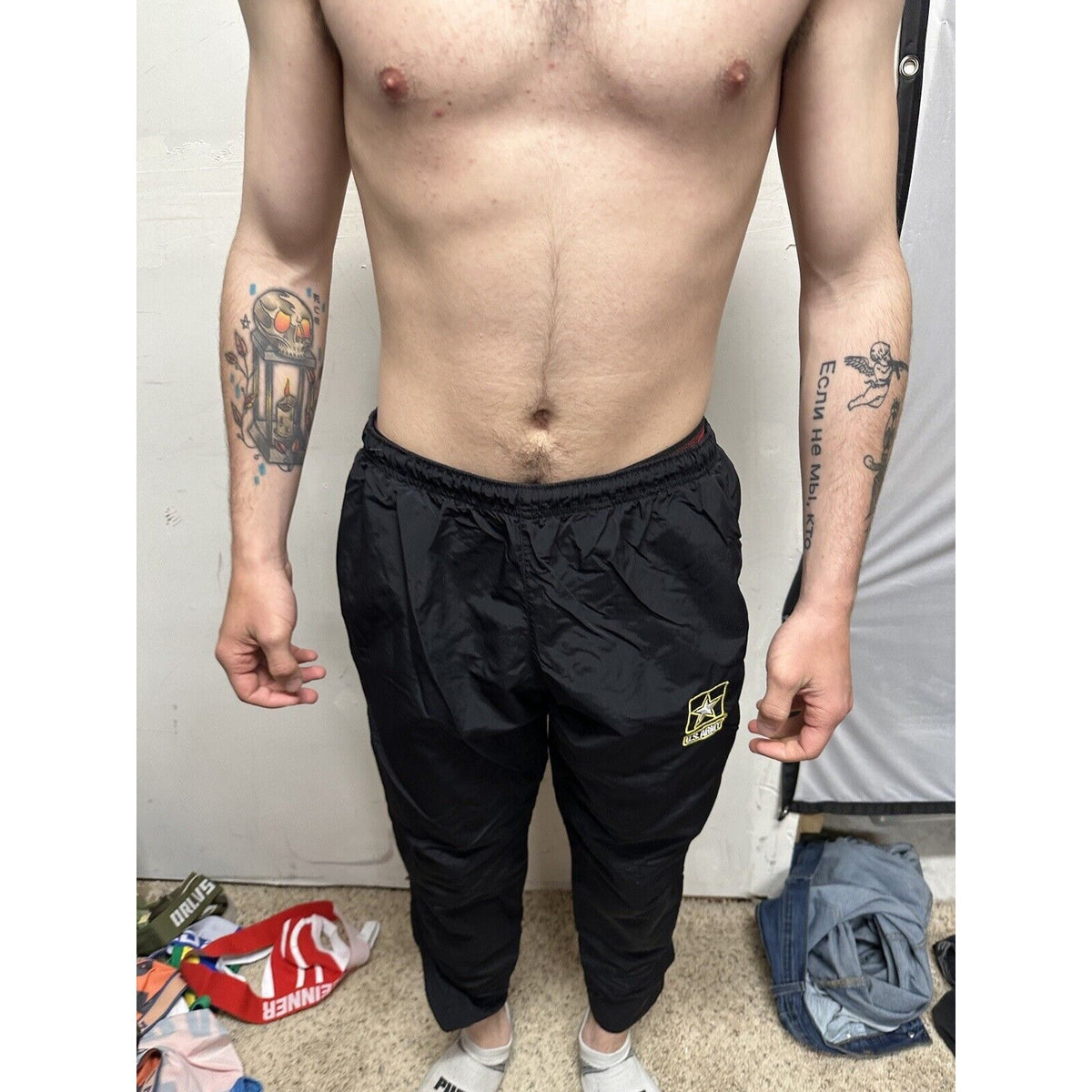 Us Army Pants Pt Small Extra Short Workout Exercise Black