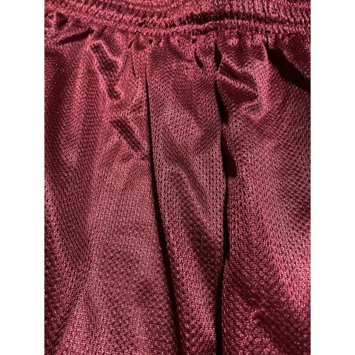 Soffe Men’s Large Maroon Basketball Training Polyester Mesh Shorts