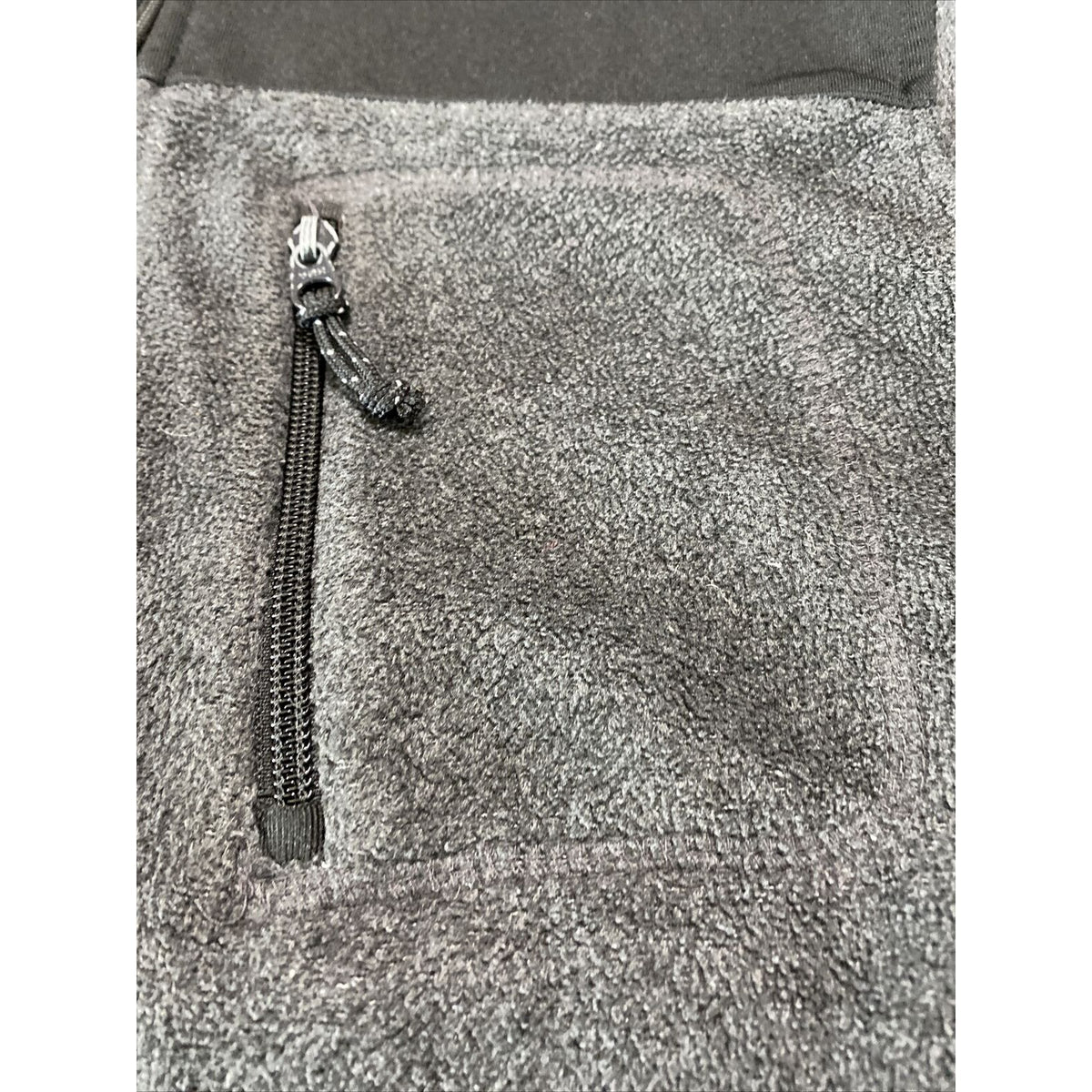 Old Navy Men's Large Black & Dark Gray Polyester-blend Zip-up Fleece Jacket
