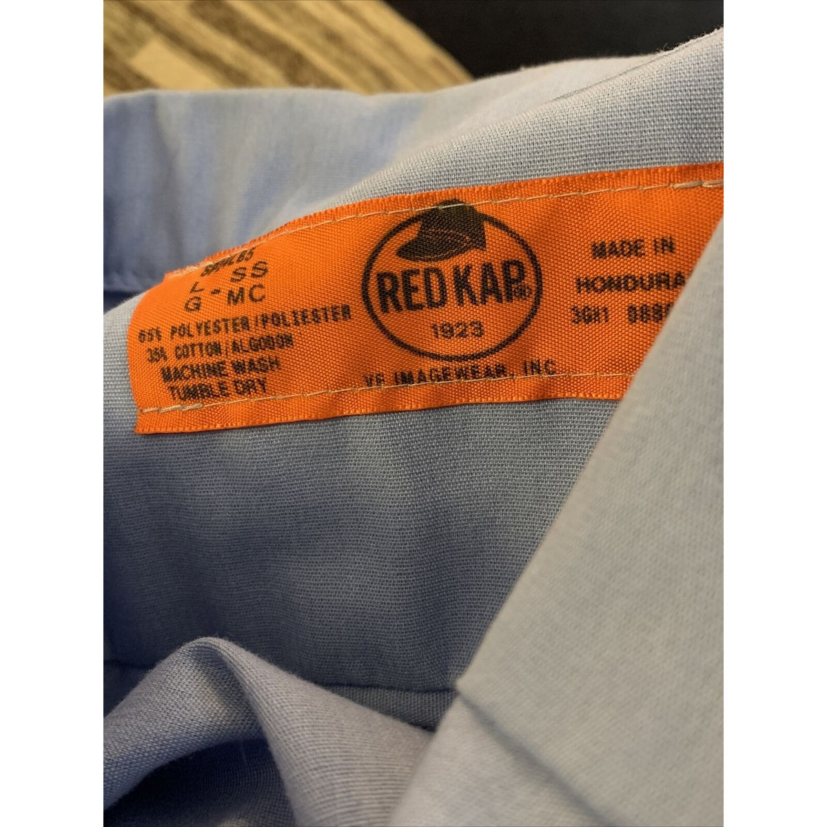 Red Kap Men’s Blue Short Sleeve Work Shirt Size Large
