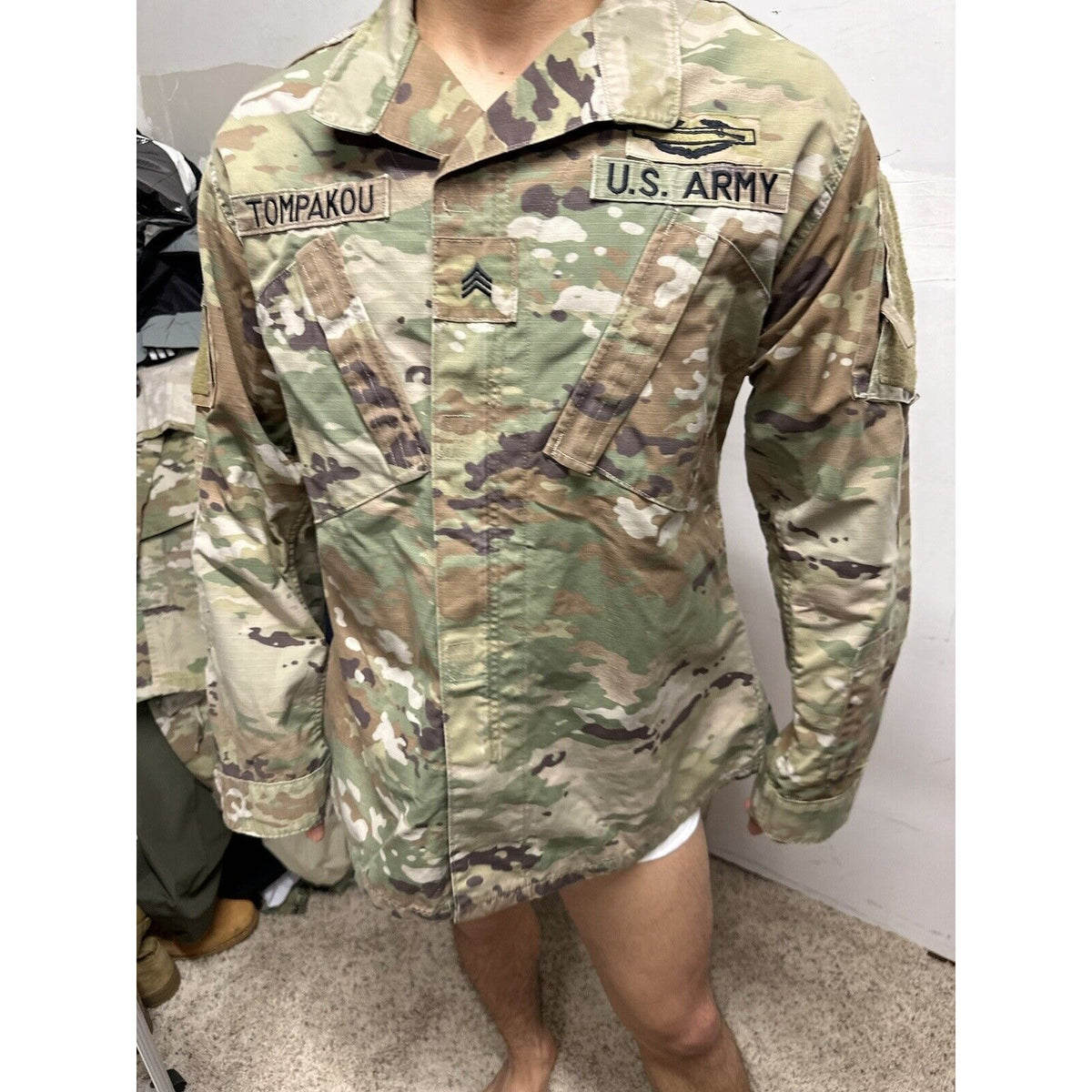 Men’s Ocp Top Medium Long Army Blouse Air Force With Patches