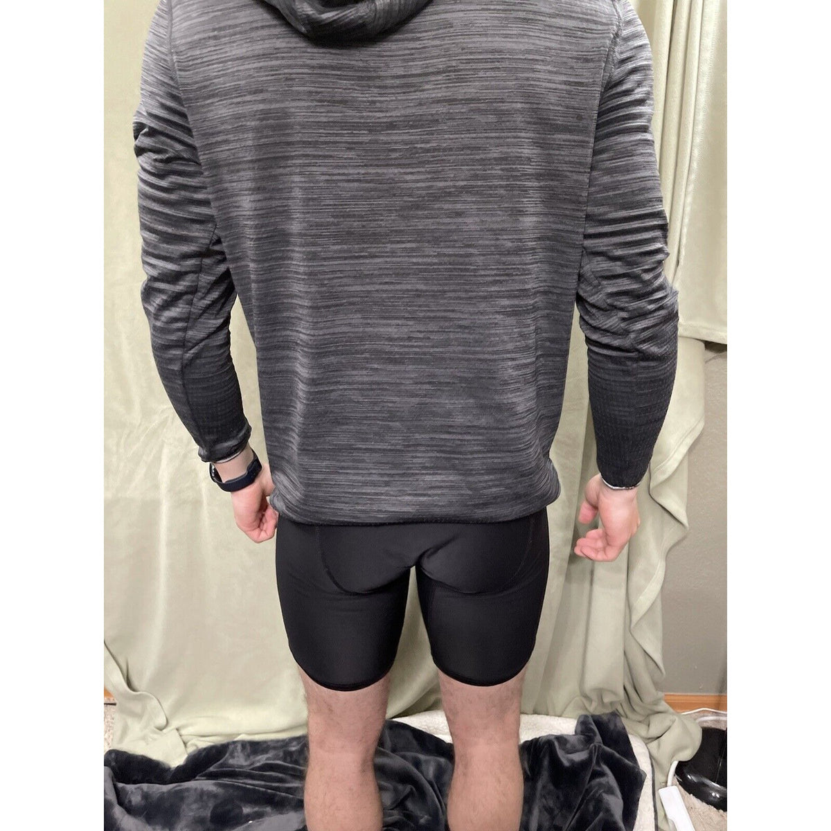 Men’s Gray Medium Hind Running Jacket / Hoodie 5% Spandex
