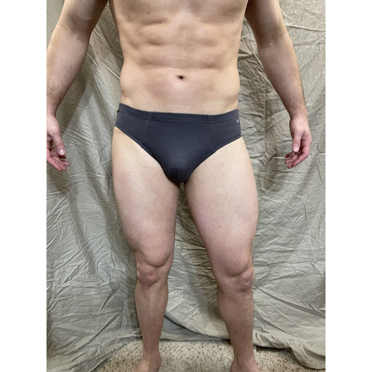 men's reebok small dark gray briefs athletic cut New And Unworn