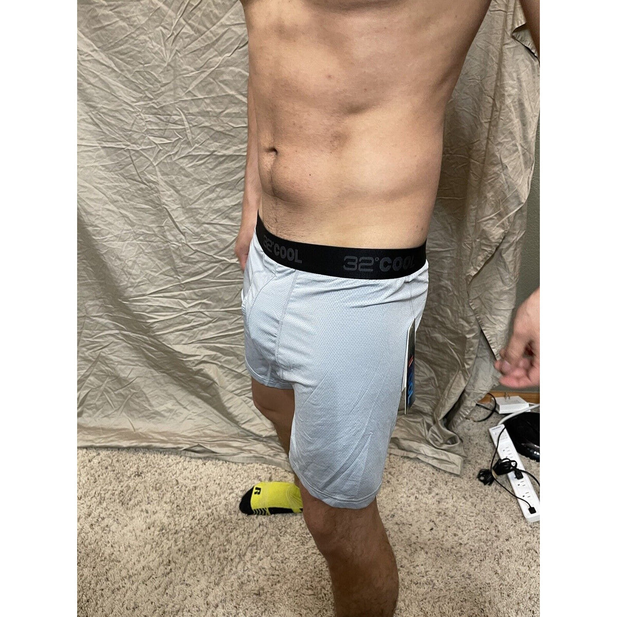men's 32 degrees cool Small  icy grey boxer brief