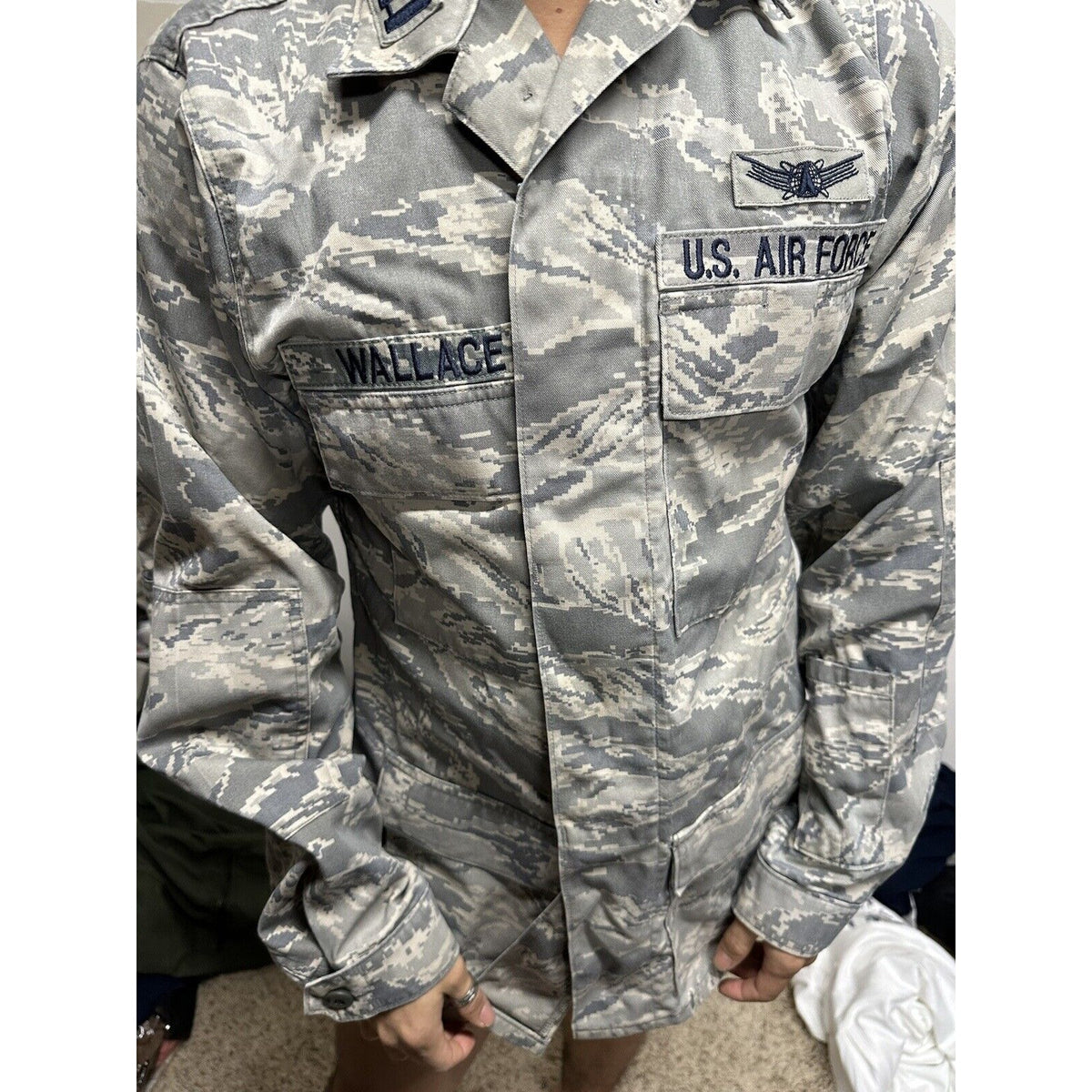 Men’s Abu Airman Battle Uniform Coat Civil Air Patrol Top 38XL Capt Patches