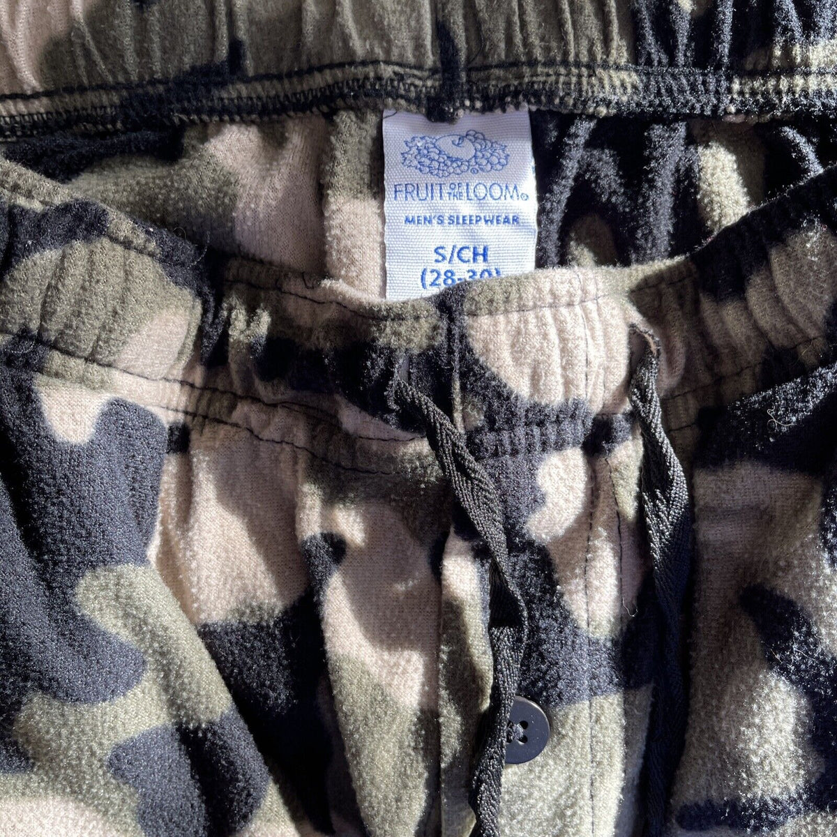 Men’s Small Camo Lounge Pants Sleepwear Fruit Of The Loom