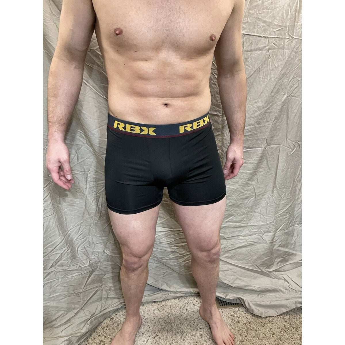 men's RBX Active black compression shorts medium