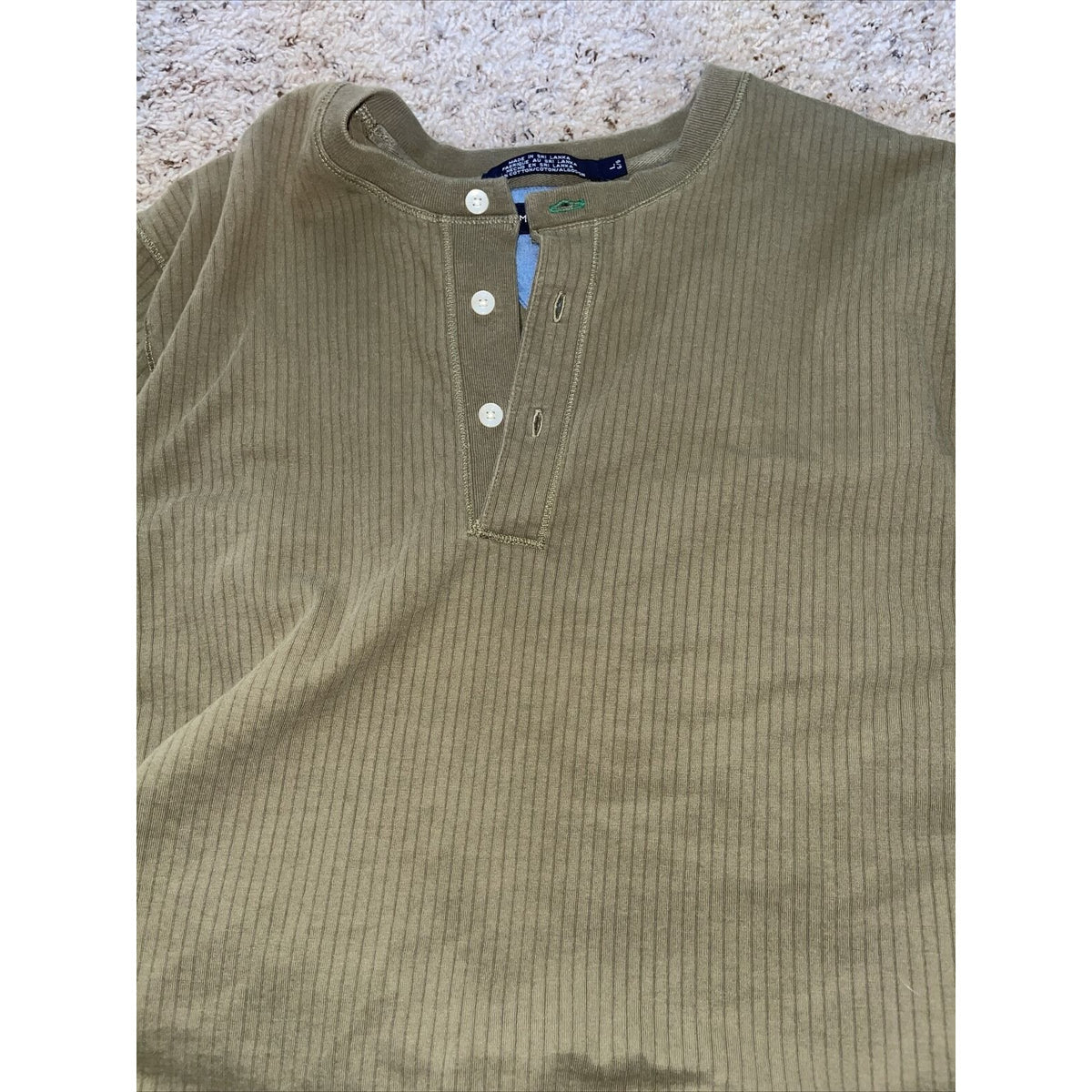 Tommy Hilfiger Men’s Olive Green Polo Shirt Short Sleeve Large