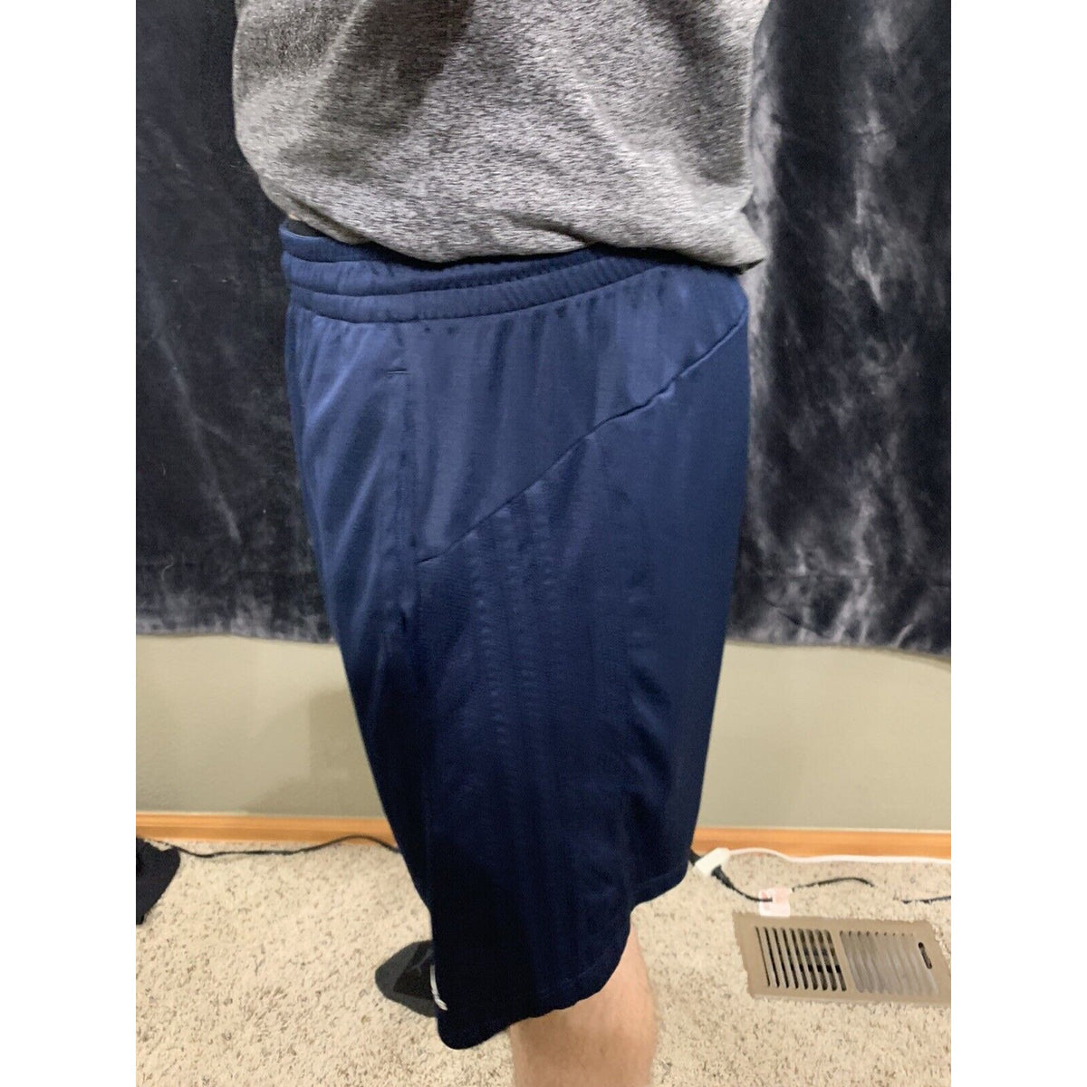 Mens Navy Blue Adidas Climalite Shorts Size L
