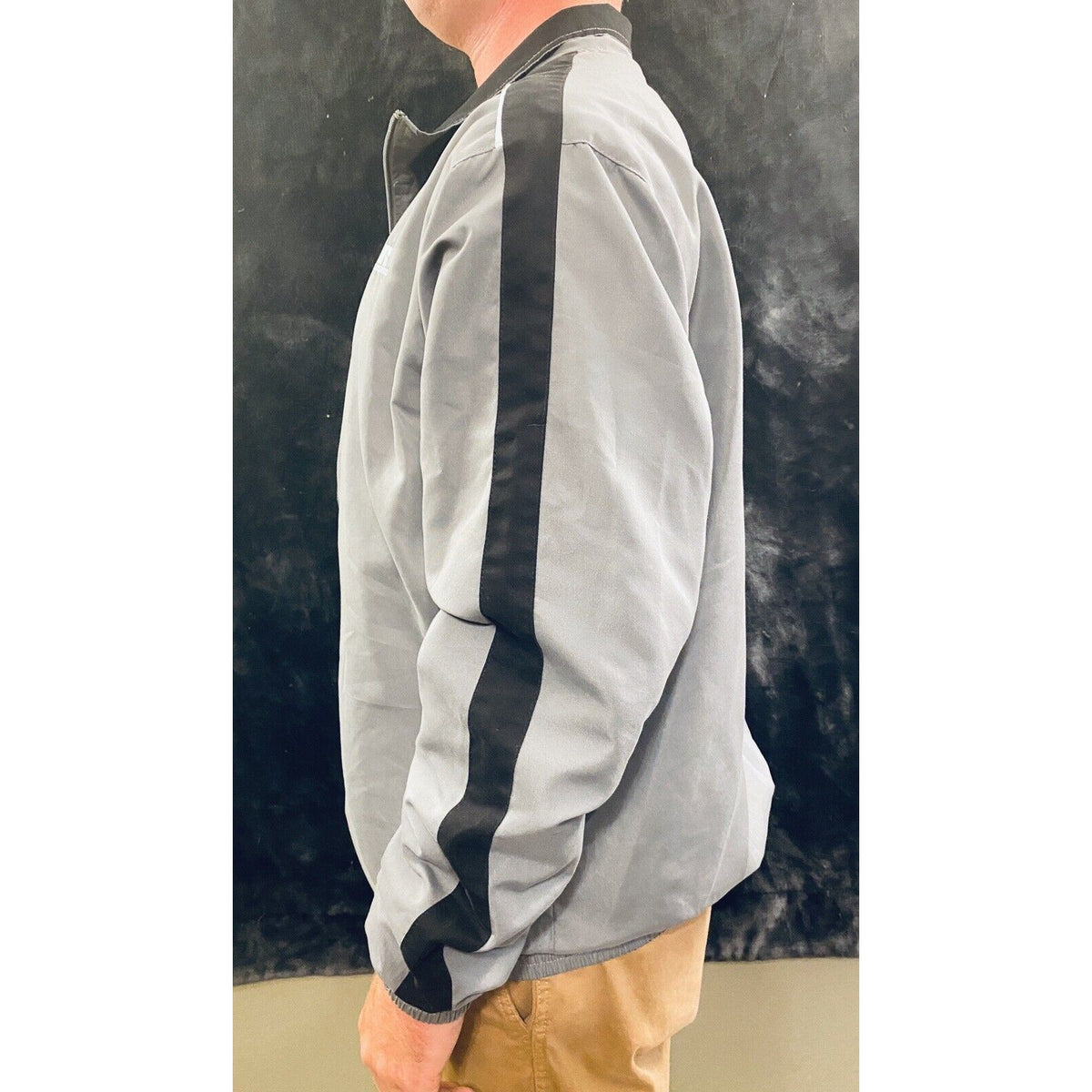 Russell Athletic Gray  Windbreaker Full-Zip Jacket Men Size XL Polyester
