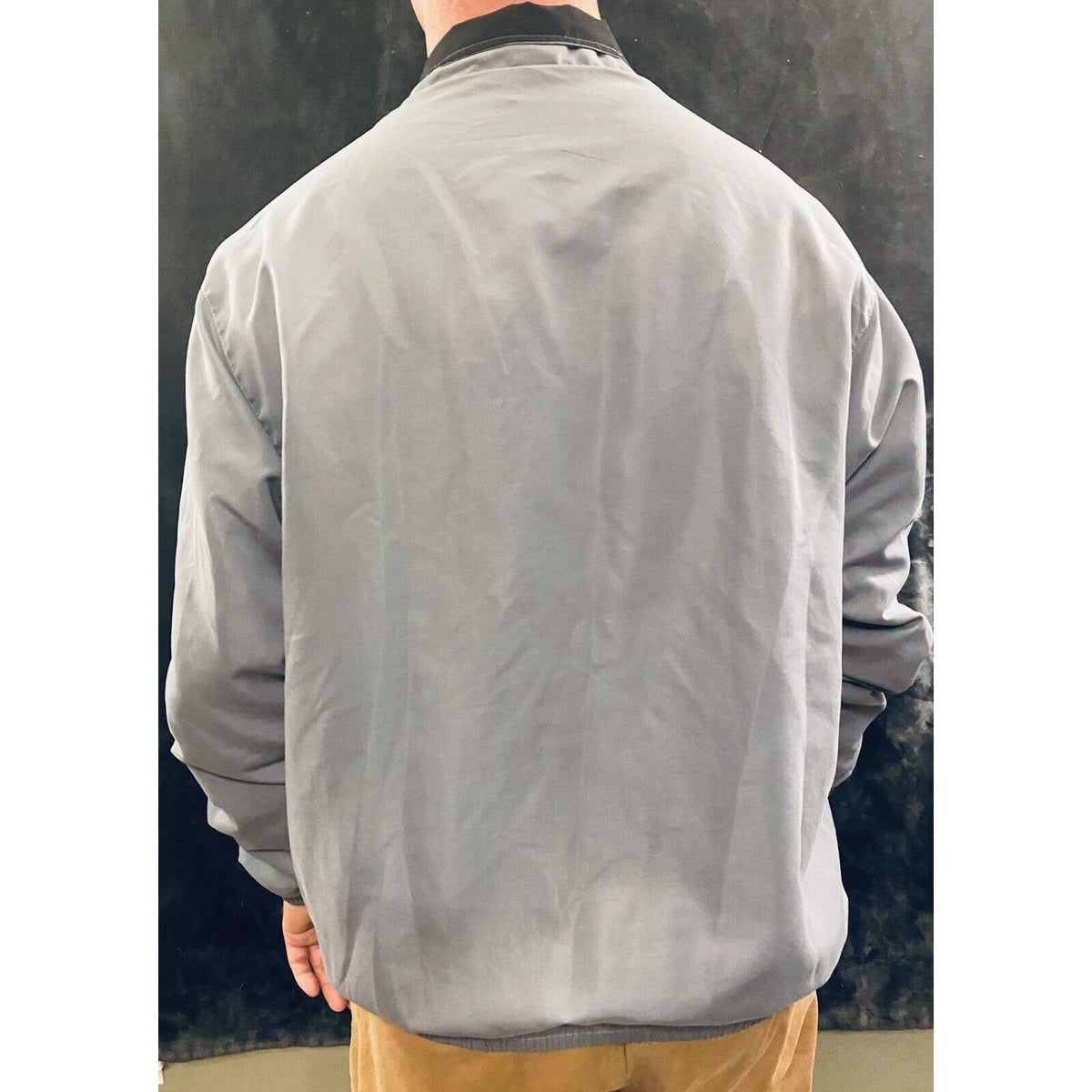 Russell Athletic Gray  Windbreaker Full-Zip Jacket Men Size XL Polyester