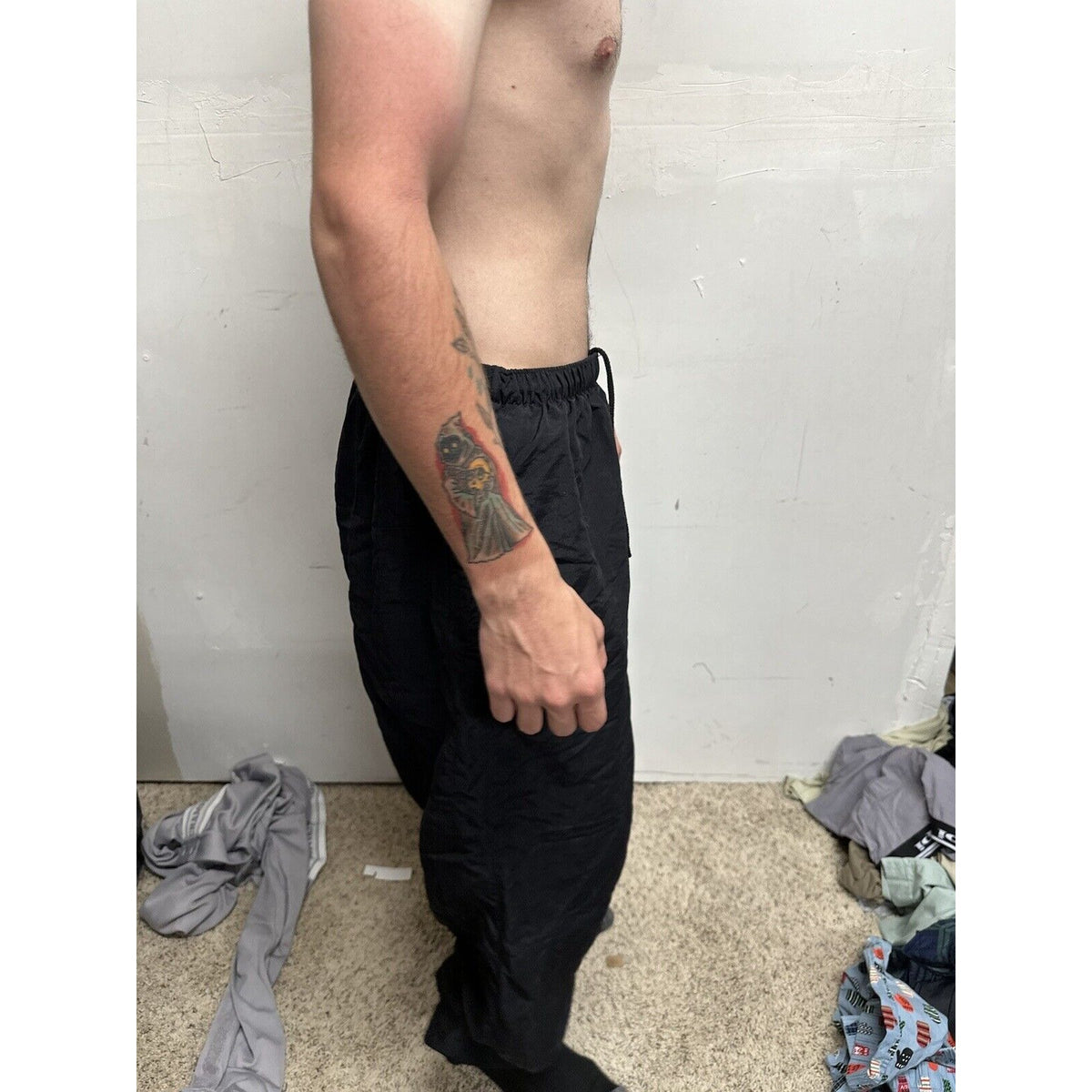 Men’s Army Pants - No Logo - XL Long Black Pt Uniform Bottoms  PFU