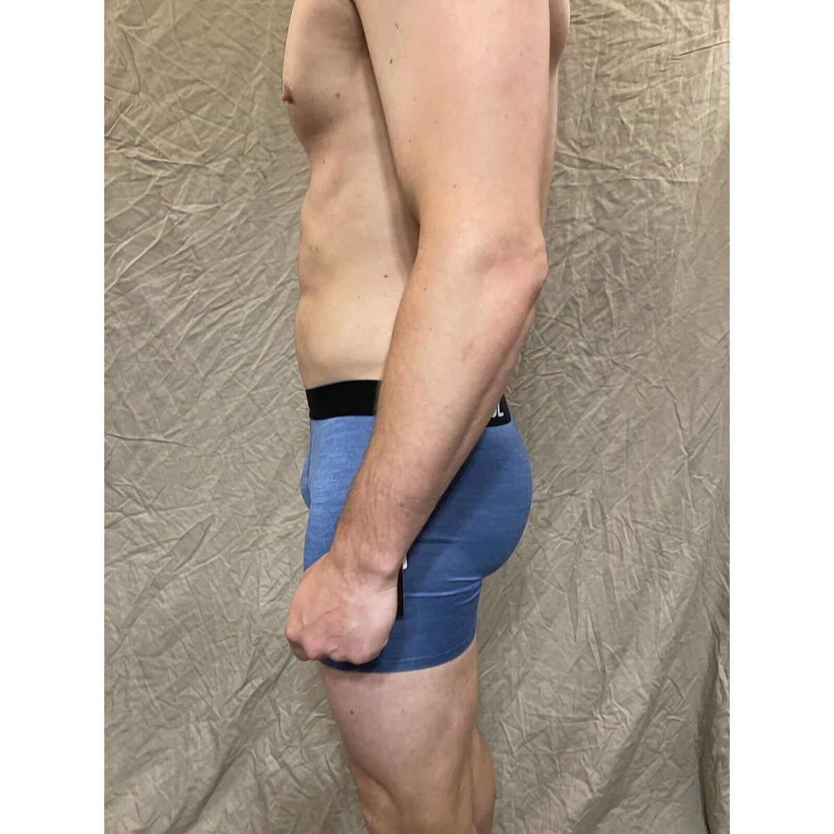 men's Denim Blue Matrix 32 degrees cool compression boxer brief Small