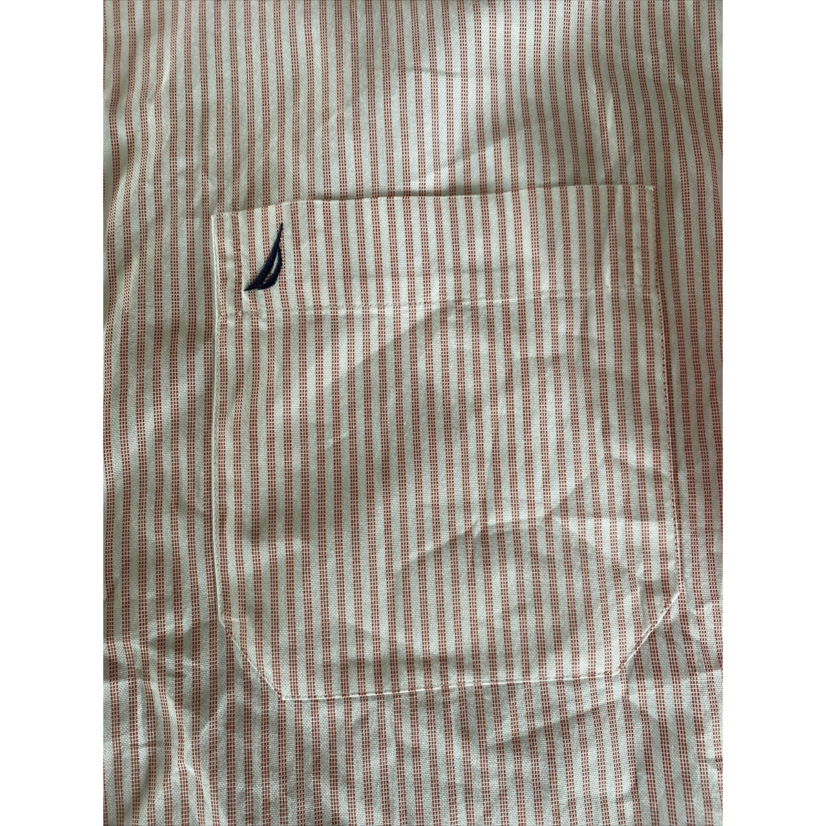 Nautica Men’s Size 16.5 (34/35) Active Fit Pink White Stripes Button-down Shirt