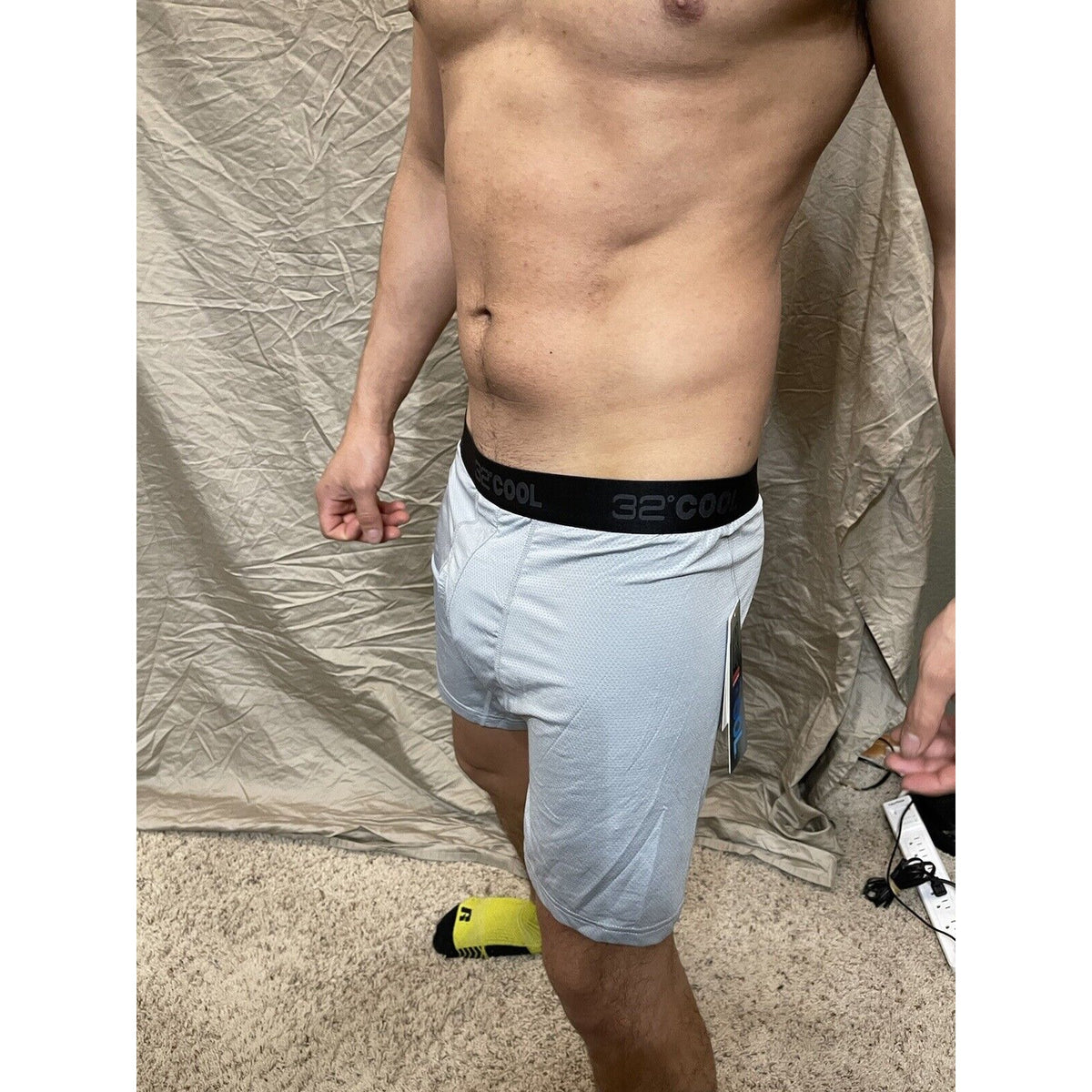 men's 32 degrees cool Small  icy grey boxer brief