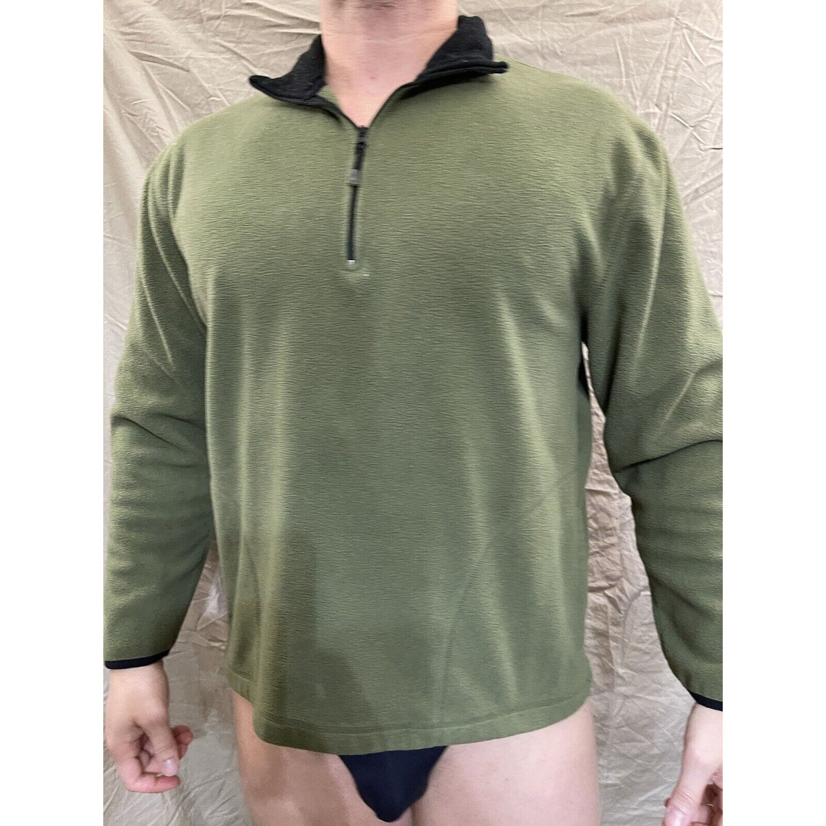 Men's Old Navy Classic Large green quarter zip pullover fleece