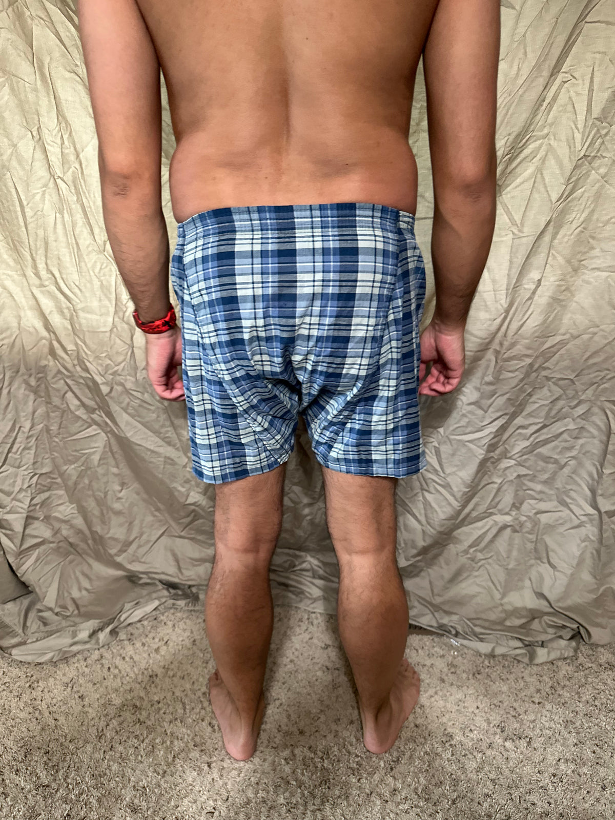Men’s George blue plaid boxers size small boxer shorts