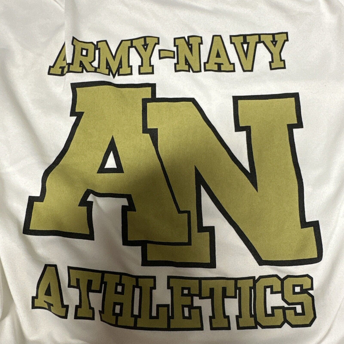 Men’s Long Sleeve Nike Tee Medium White Army-navy Athletics Dri Fit Shirt