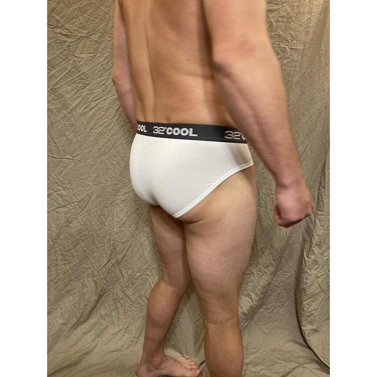 men's 32 degrees cool white compression brief athletic small