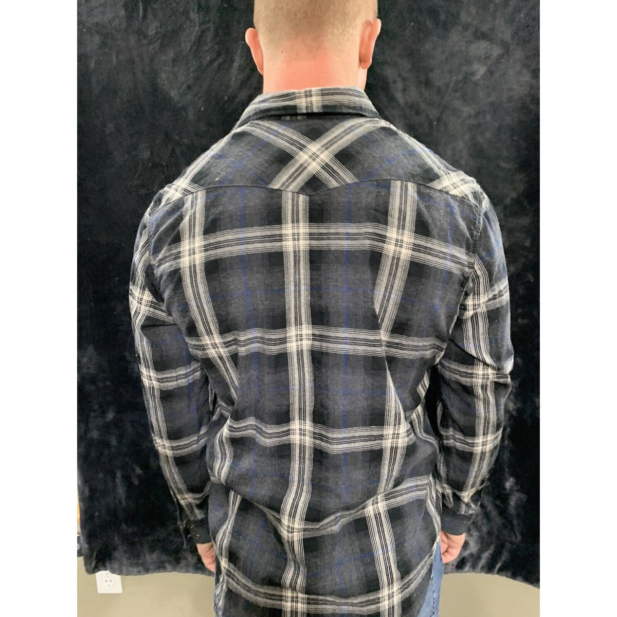 NEW American Eagle Mens Snap Button Down Shirt Size Large Seriously Soft Western