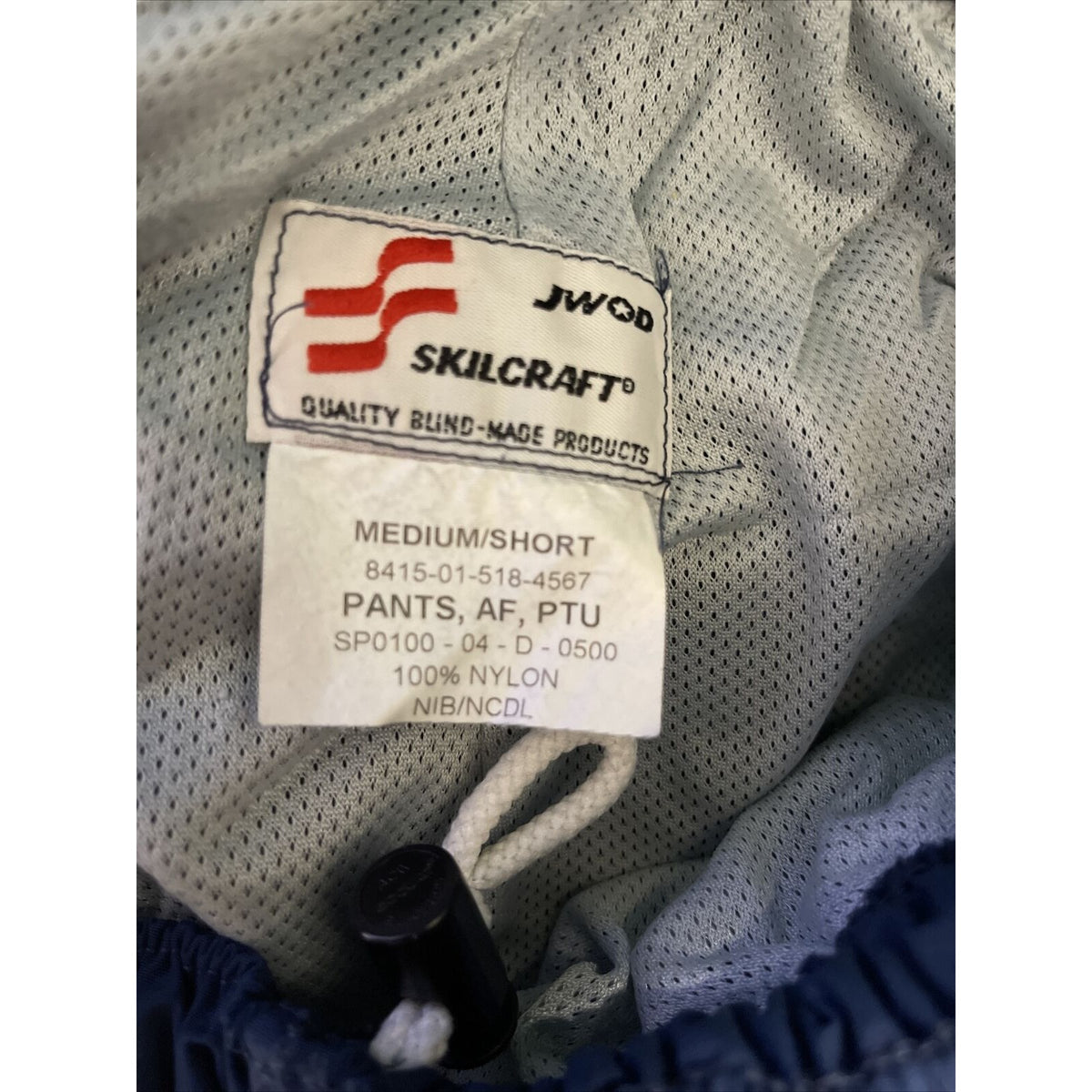 men’s medium short skilcraft air force ptu pants 100% nylon