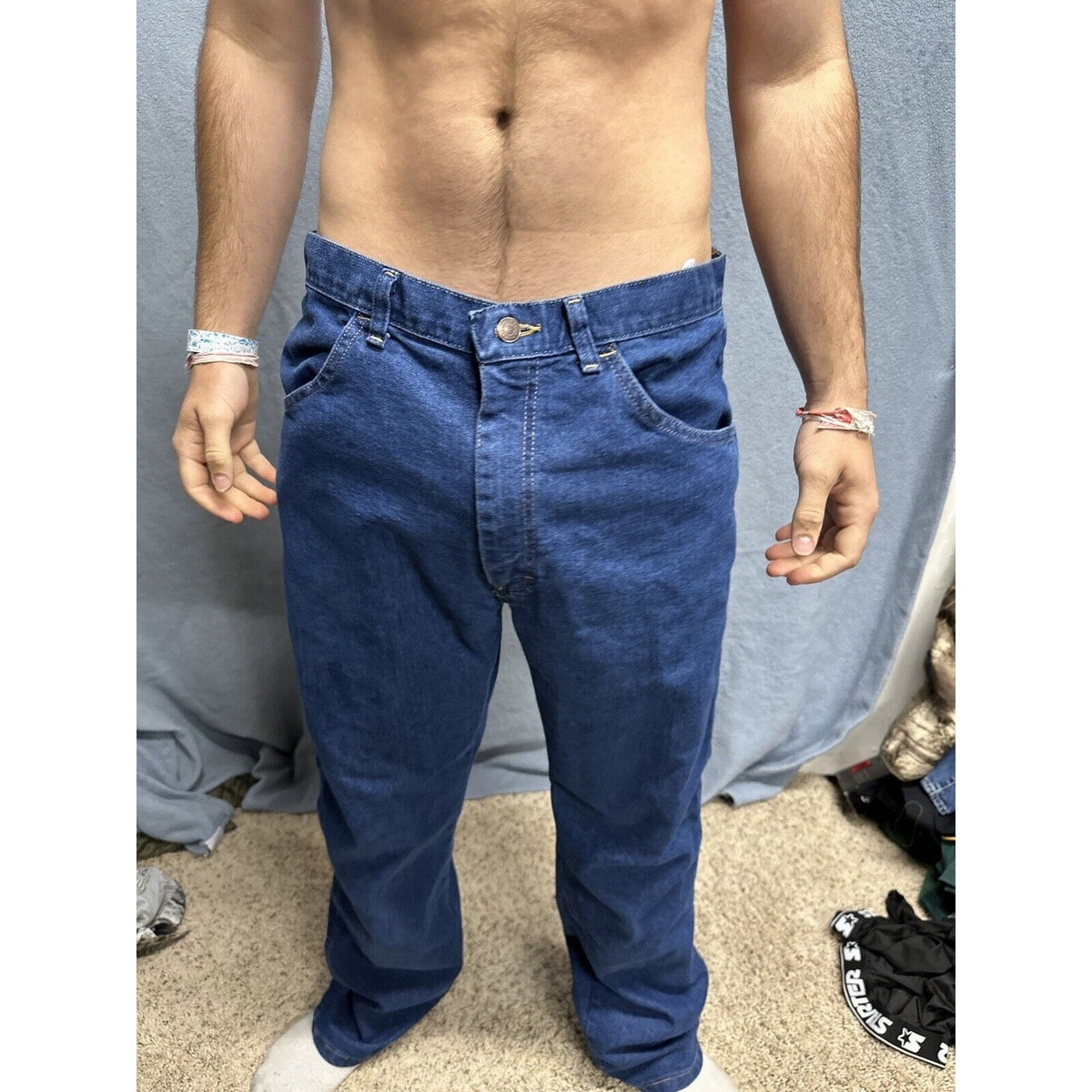 Men’s Wrangler Regular Fit 34 X 32 Blue Jeans