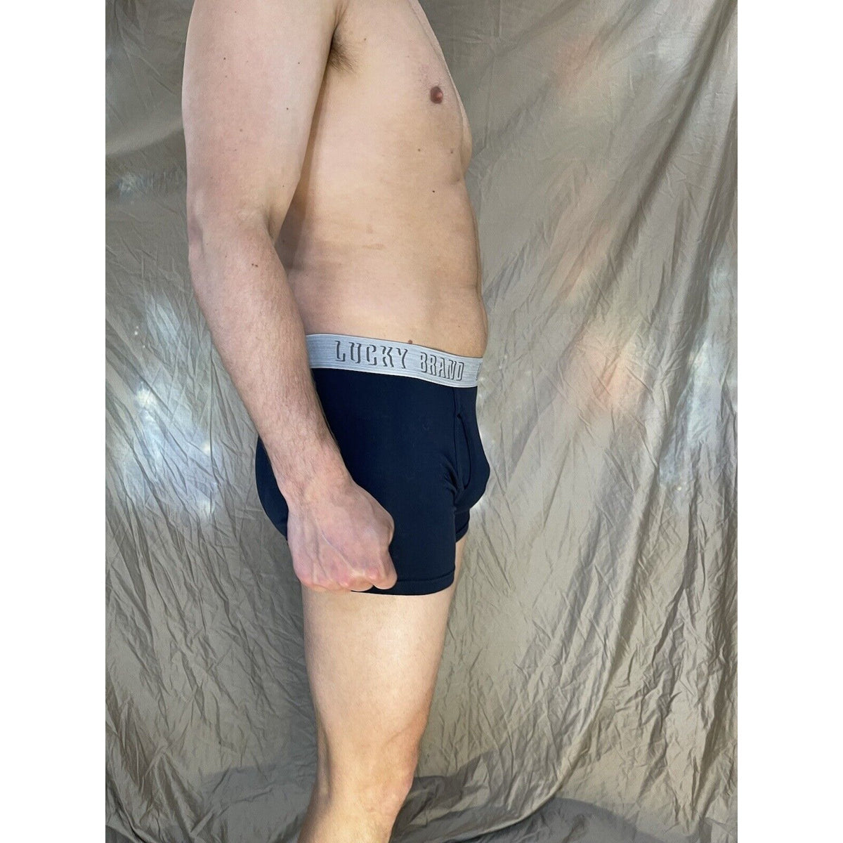 men's blue lucky brand Dark Navy blue medium boxer briefs cotton modal blend