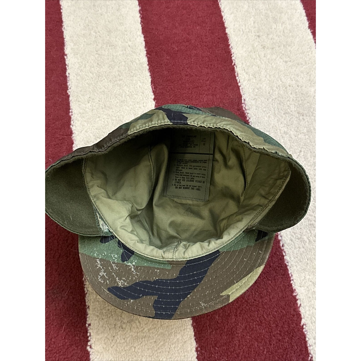 military cap hat cover BDU battle dress uniform camo 7 1/8 Built In Ear Flaps