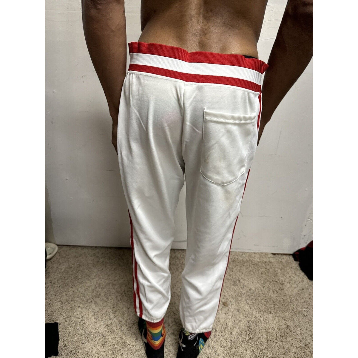 Men’s Pride XL Baseball Pants White And Red