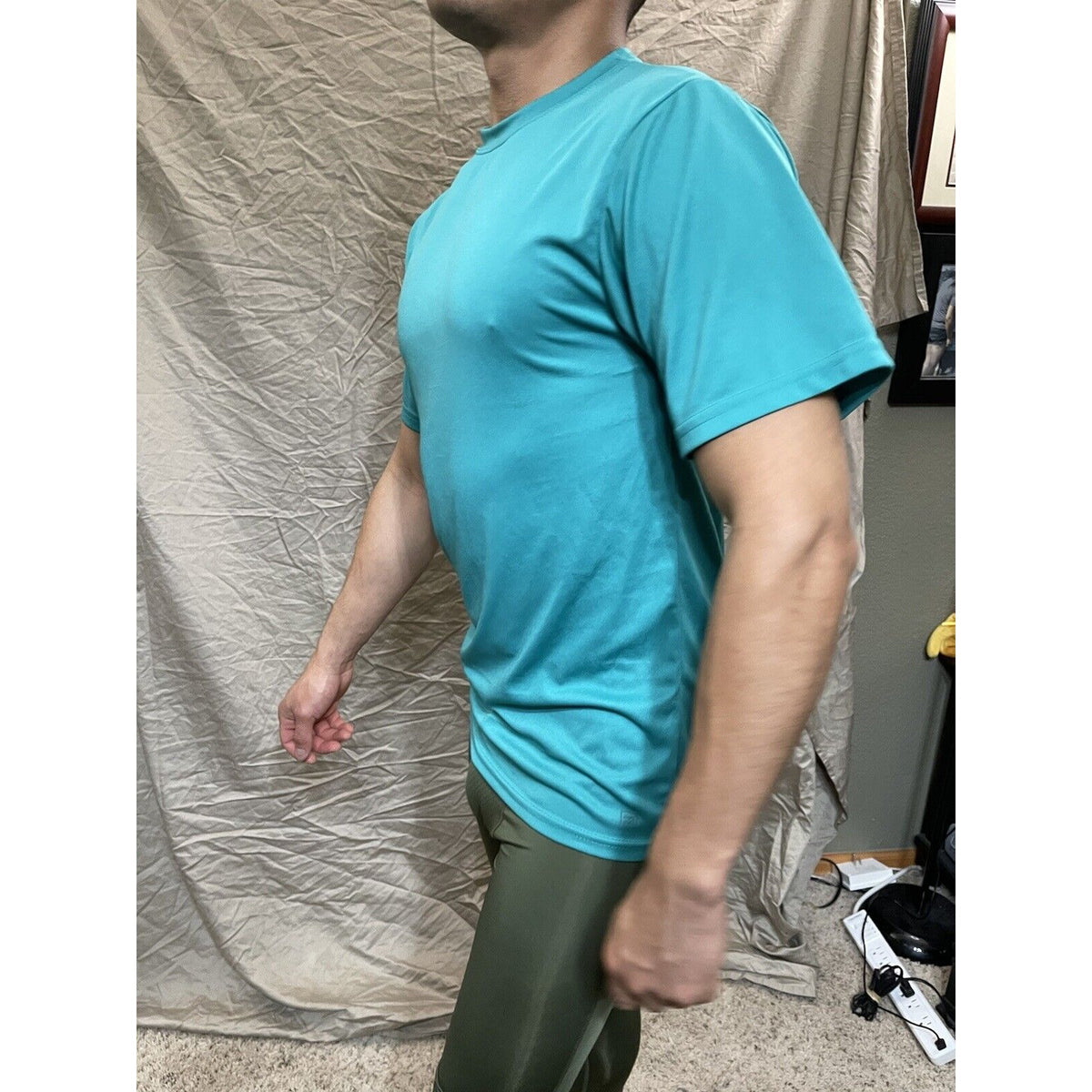 Men's Augusta Sportswear Moisture Management Athletic shirt teal adult Medium