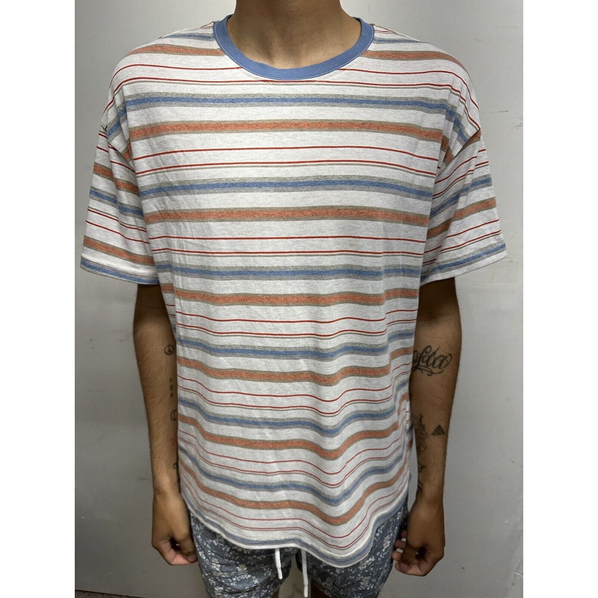 Men’s Dazy Striped Large Tshirt Multicolor