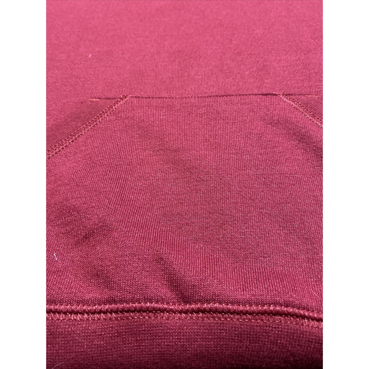 Soffe Men’s Medium Plain Solid Red Cotton-blend Pullover Hooded Sweatshirt