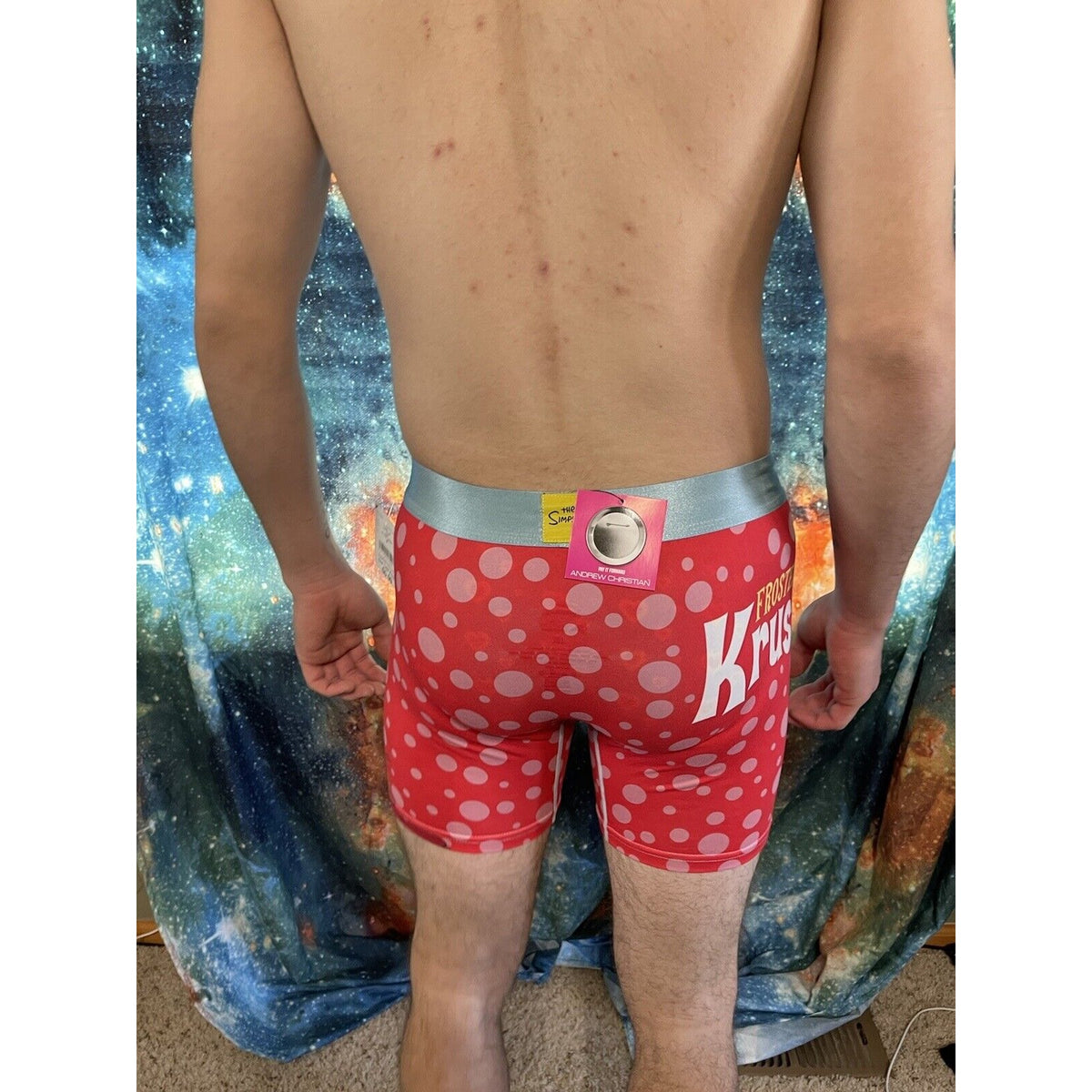 NWT Swag Boxers The Simpsons Krustyos Mens Boxer Briefs M Red  New And Unworn