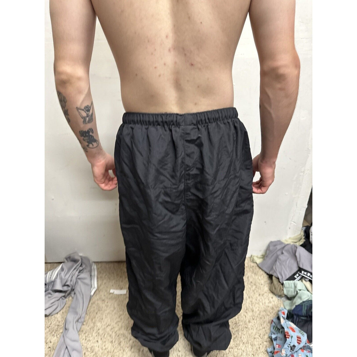 Men’s Army Pants - No Logo - XL Long Black Pt Uniform Bottoms  PFU